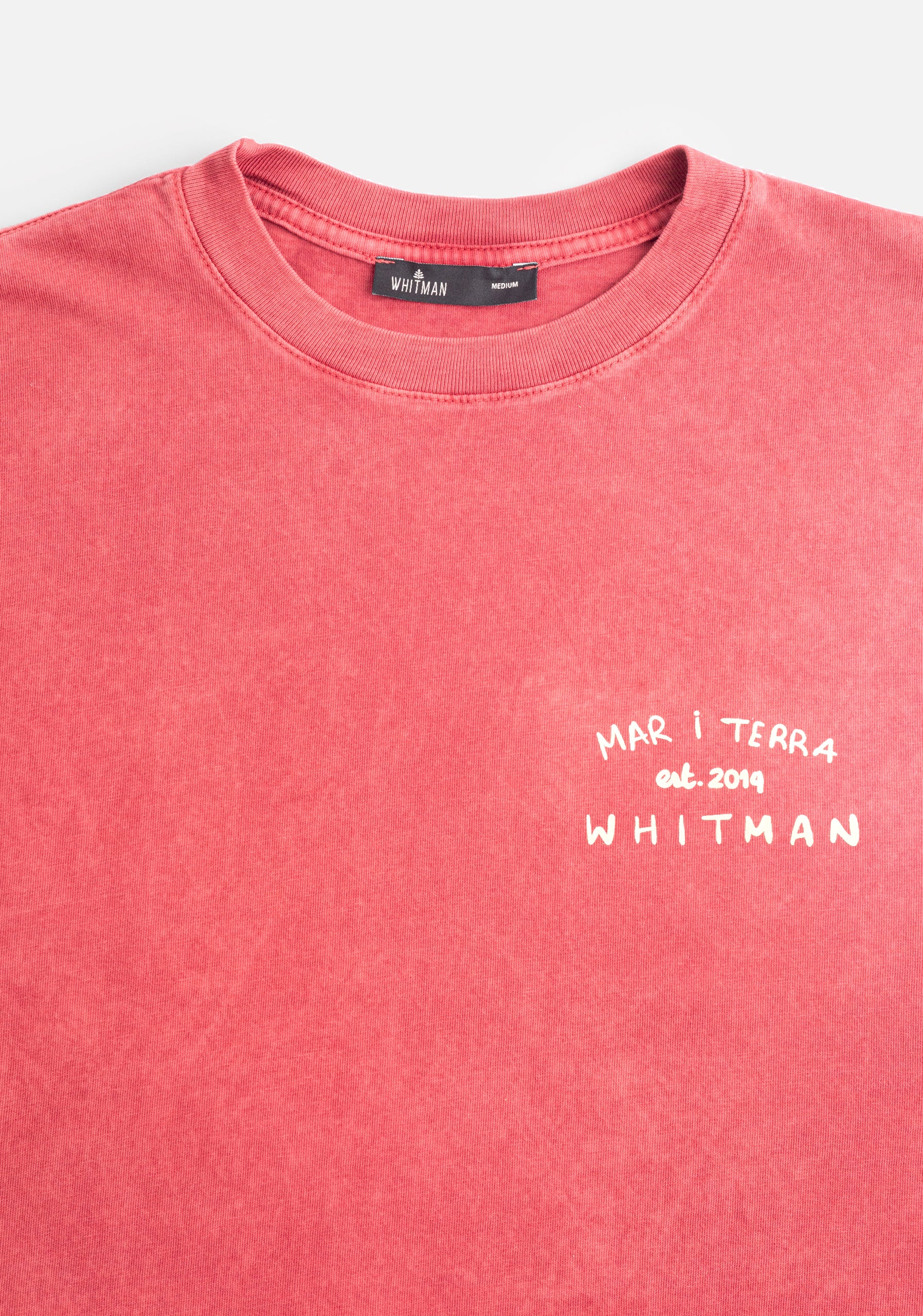 Camiseta H Paradise Garment Dyed Coral Estampada