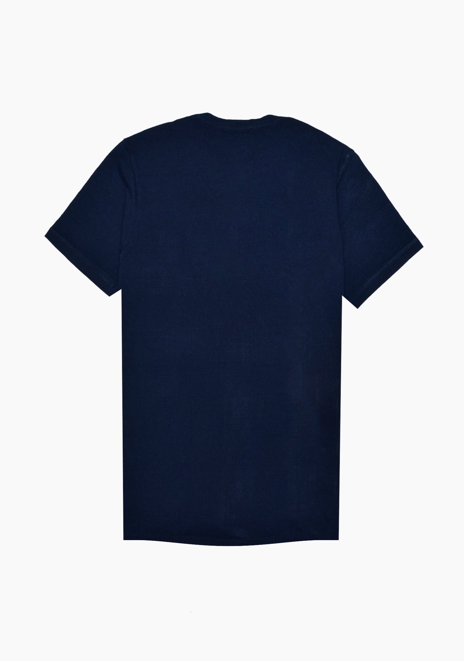 Camiseta Levine Azul Oscuro Bolsillo Flor