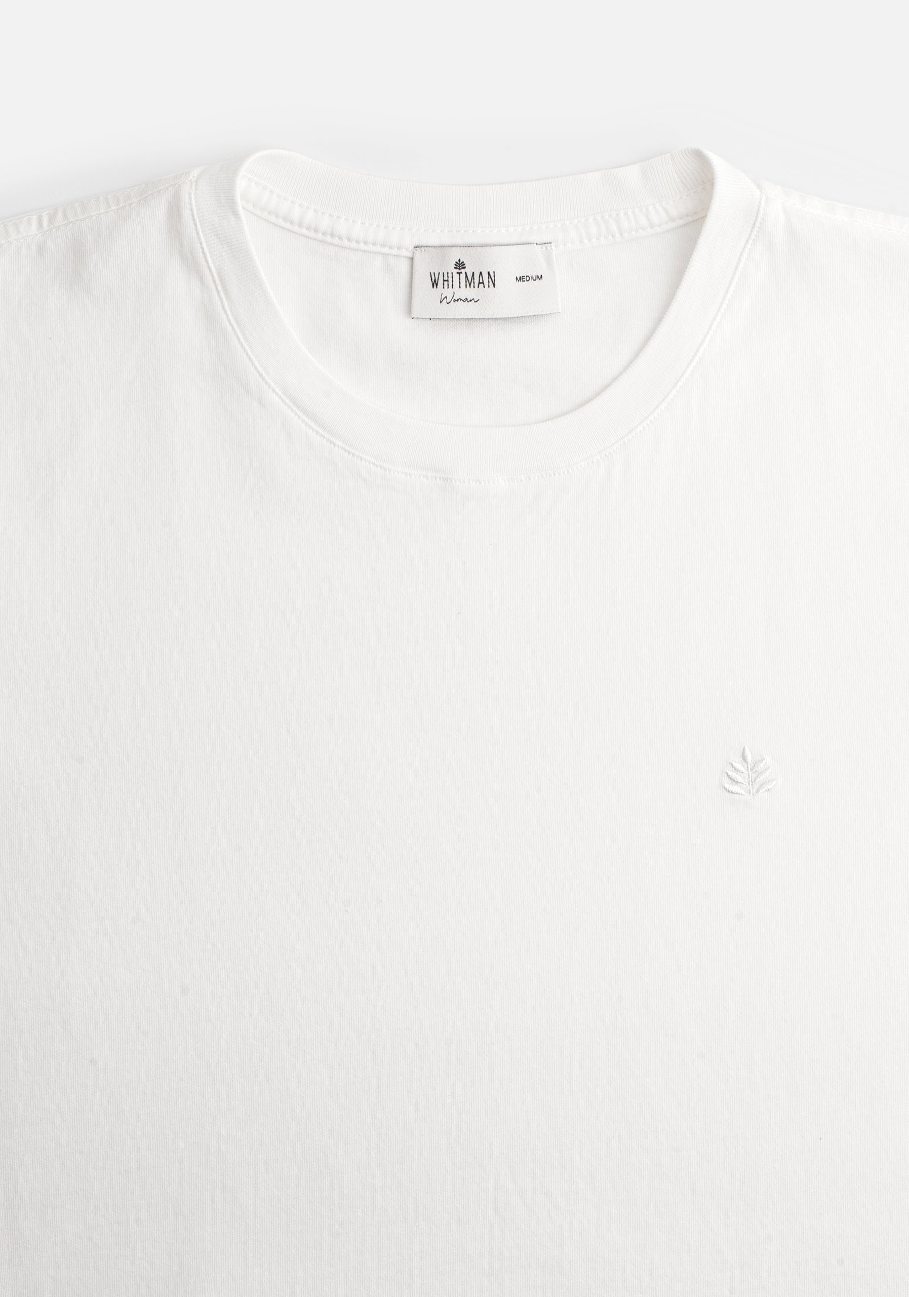 Camiseta M Unicolor CR L-Atn Marfil