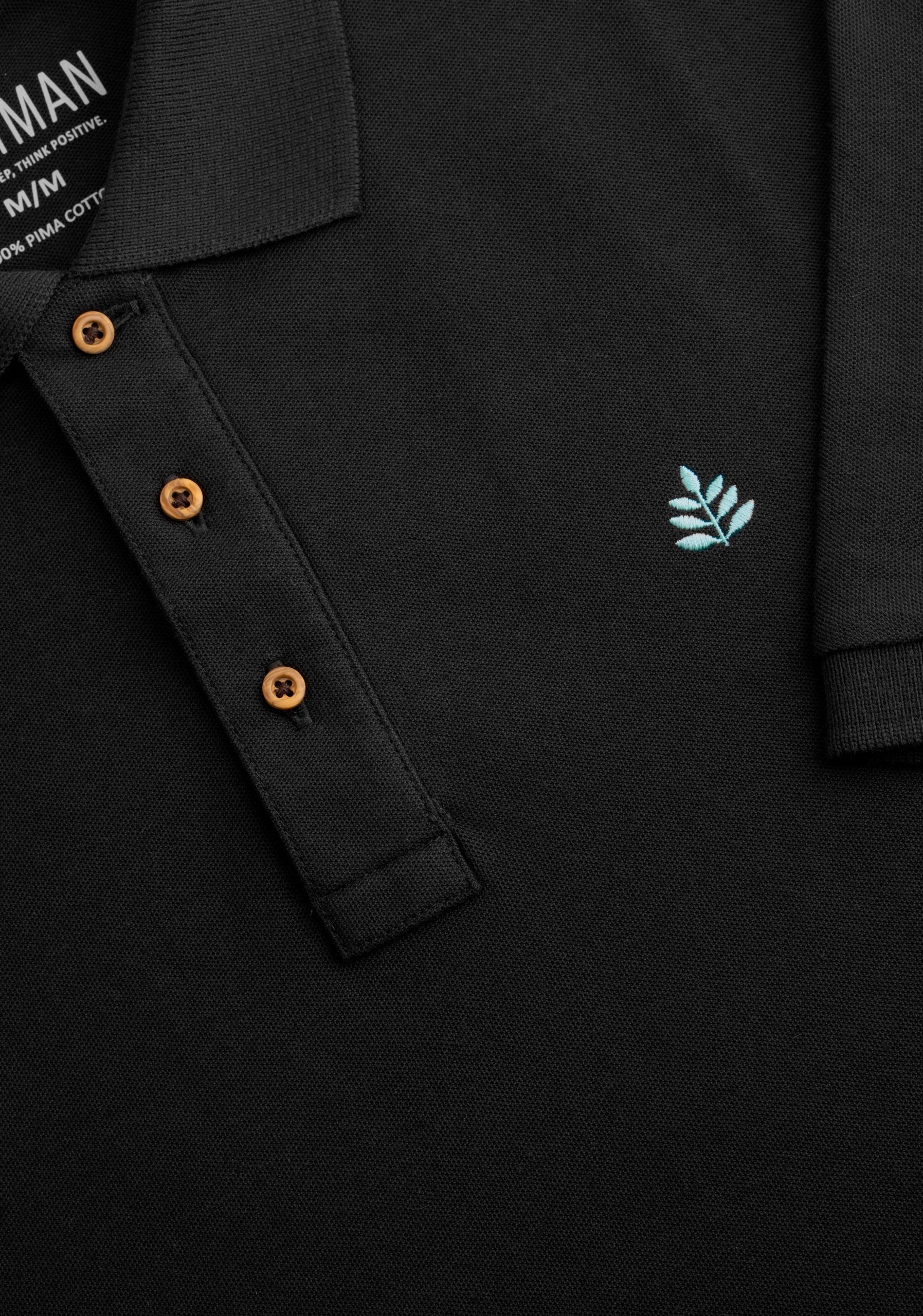 Camiseta Polo H Unicolor L-Azc Negro