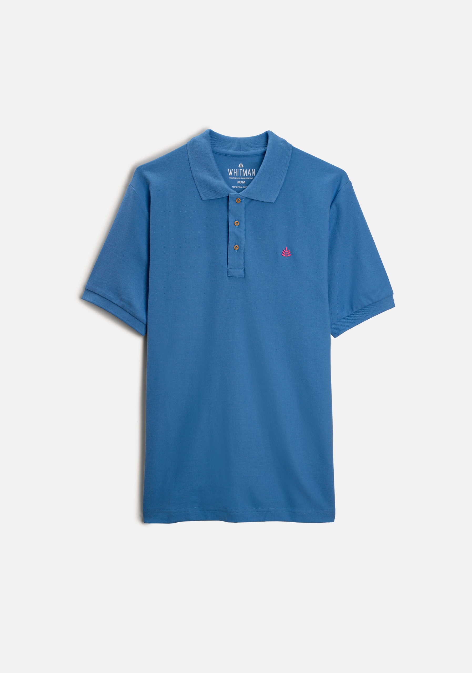 Camiseta Polo H Unicolor L-Fuc Azul Med