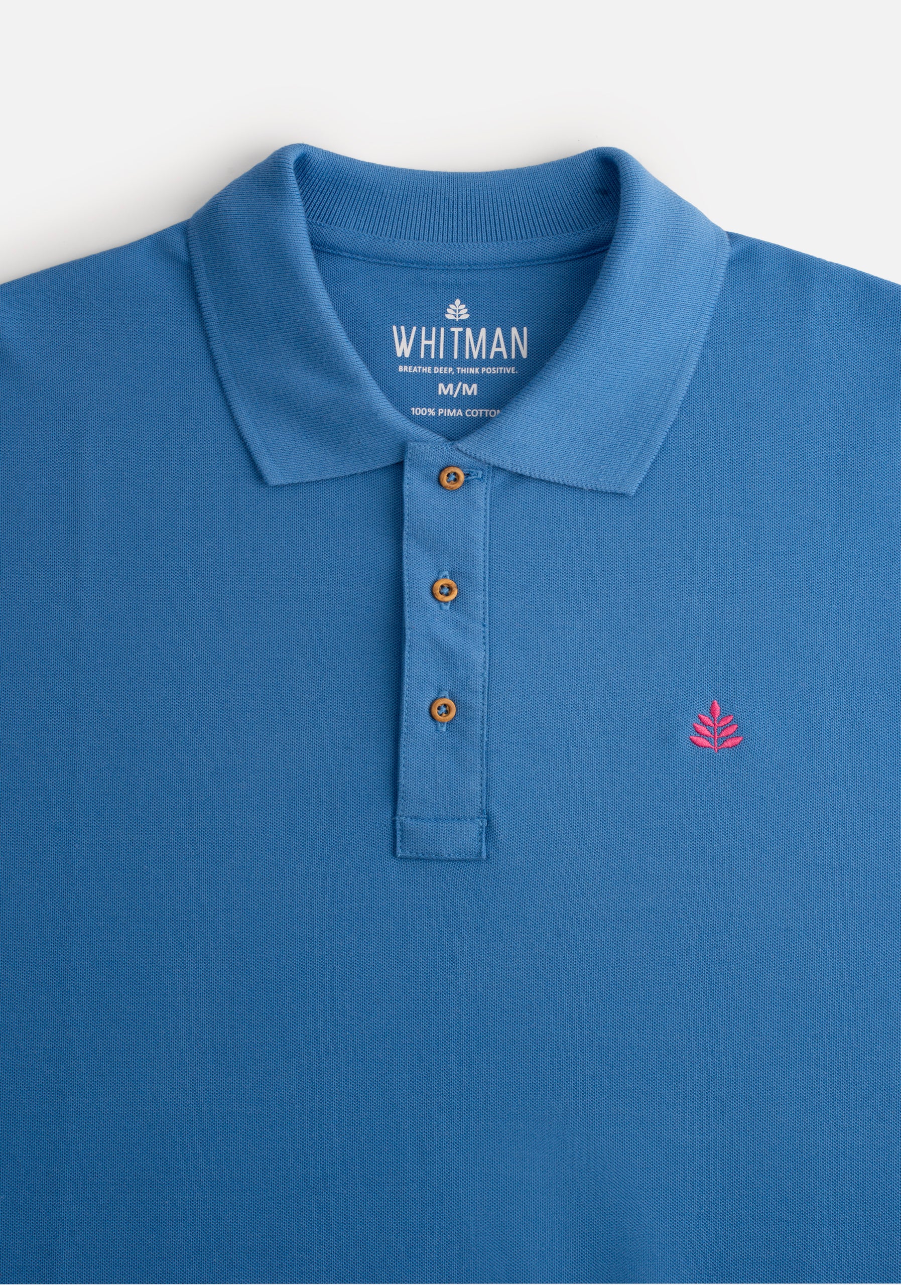 Camiseta Polo H Unicolor L-Fuc Azul Med