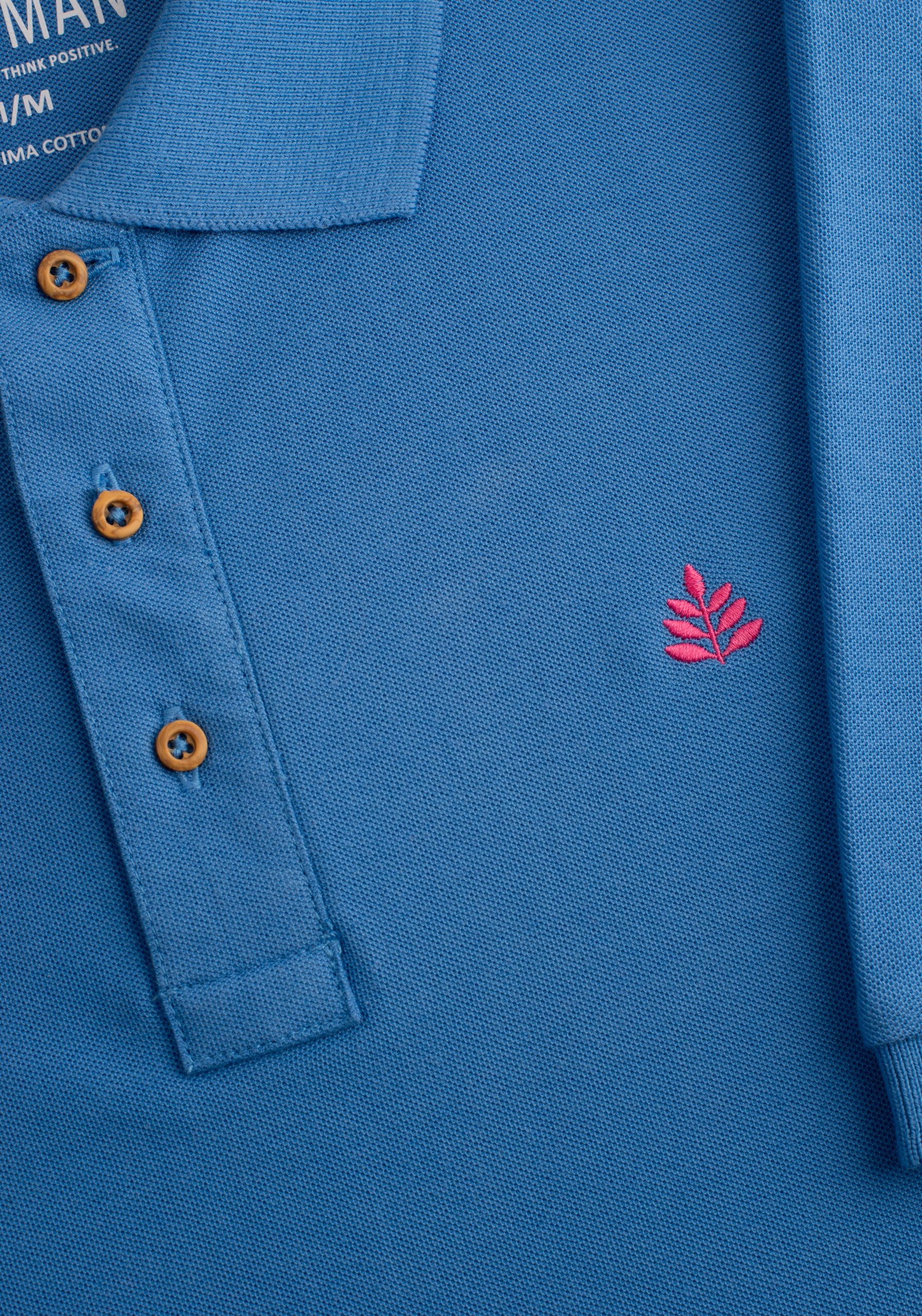 Camiseta Polo H Unicolor L-Fuc Azul Med