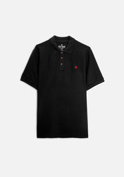 Camiseta Polo H Unicolor L-Roj Negro