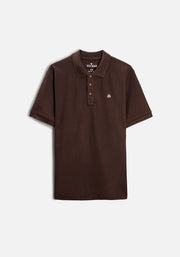 Camiseta Polo H Unicolor L-Ros Café Osc