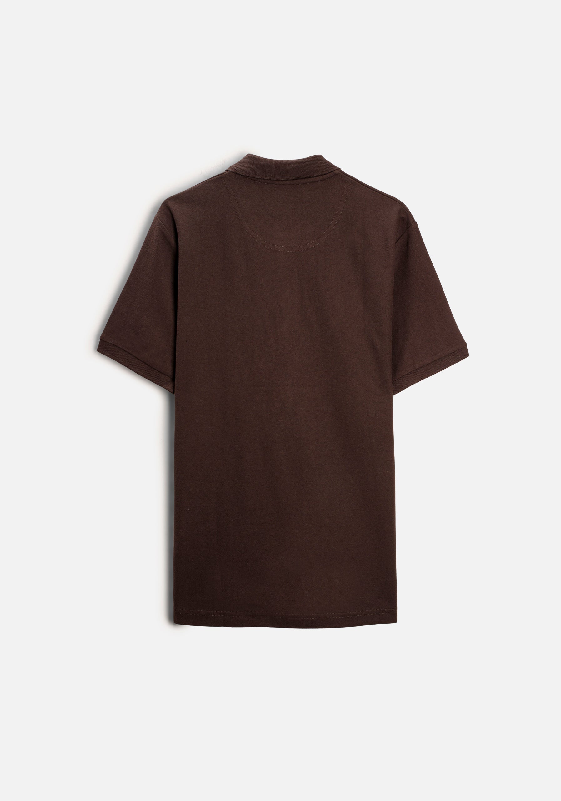 Camiseta Polo H Unicolor L-Ros Café Osc