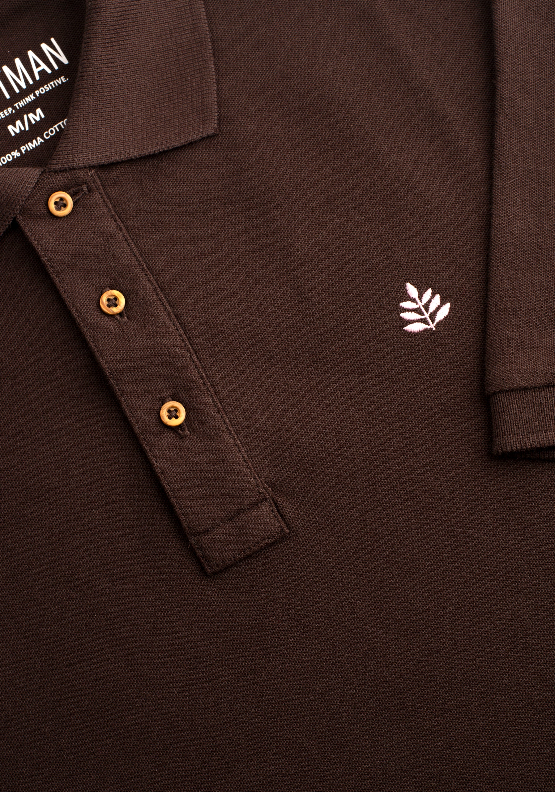 Camiseta Polo H Unicolor L-Ros Café Osc