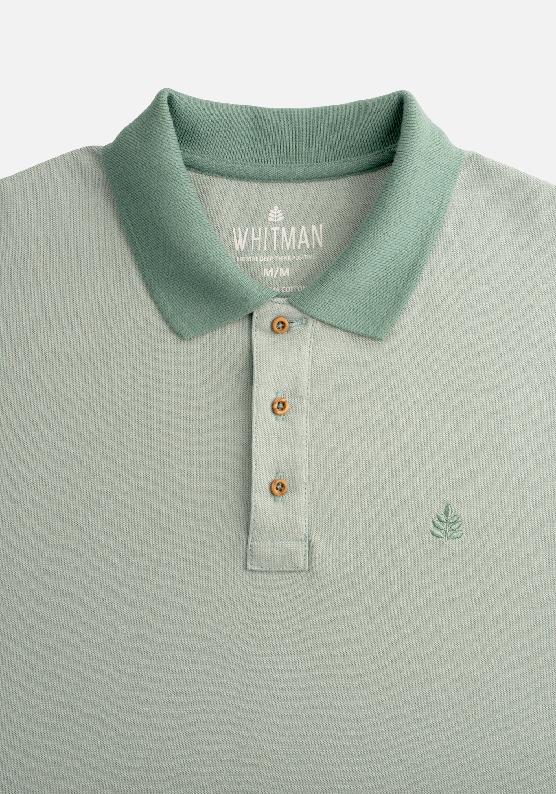 Camiseta Polo H Unicolor Mzc. Verde L-Atn