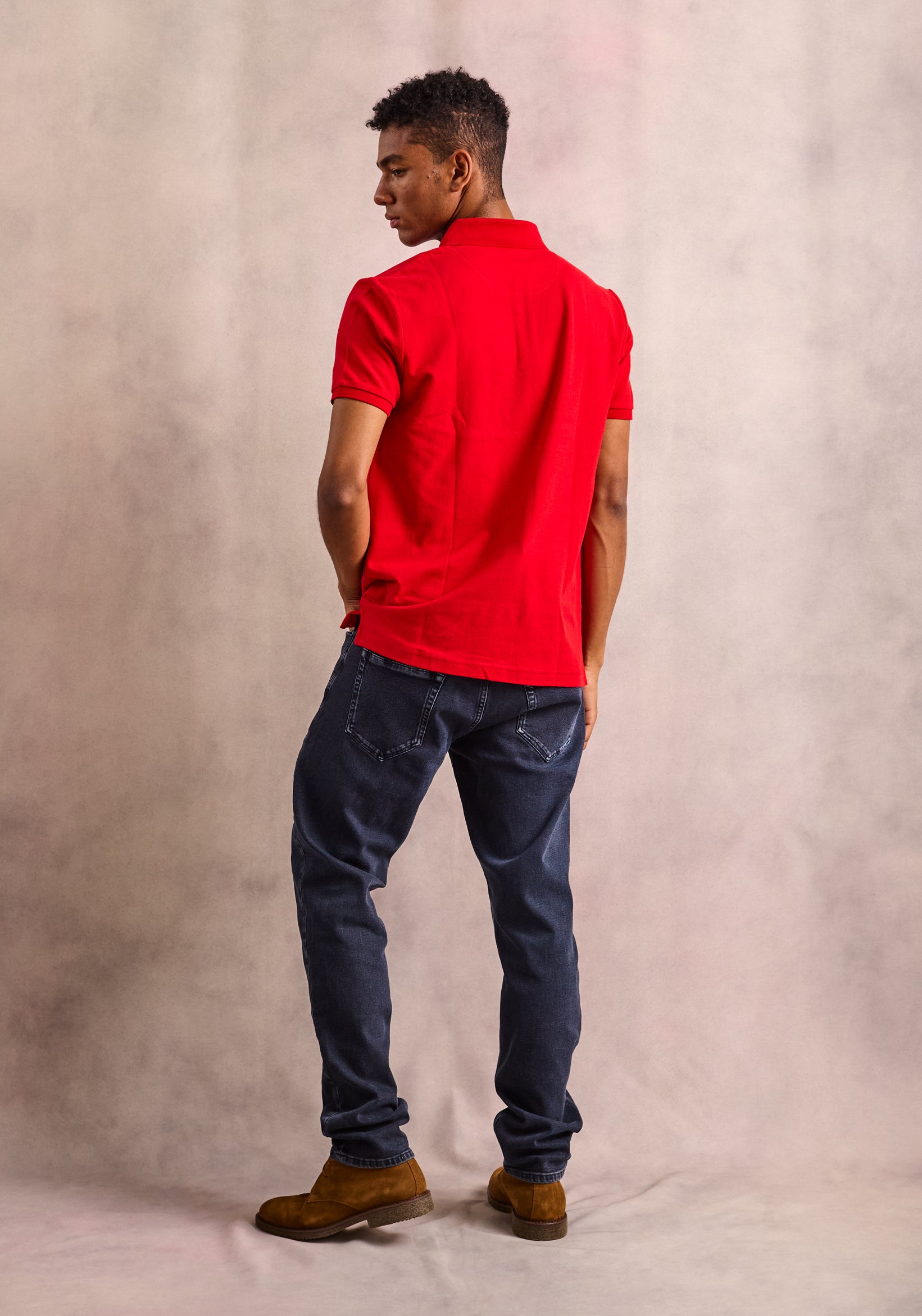 Camiseta Hombre Tipo Polo Rojo