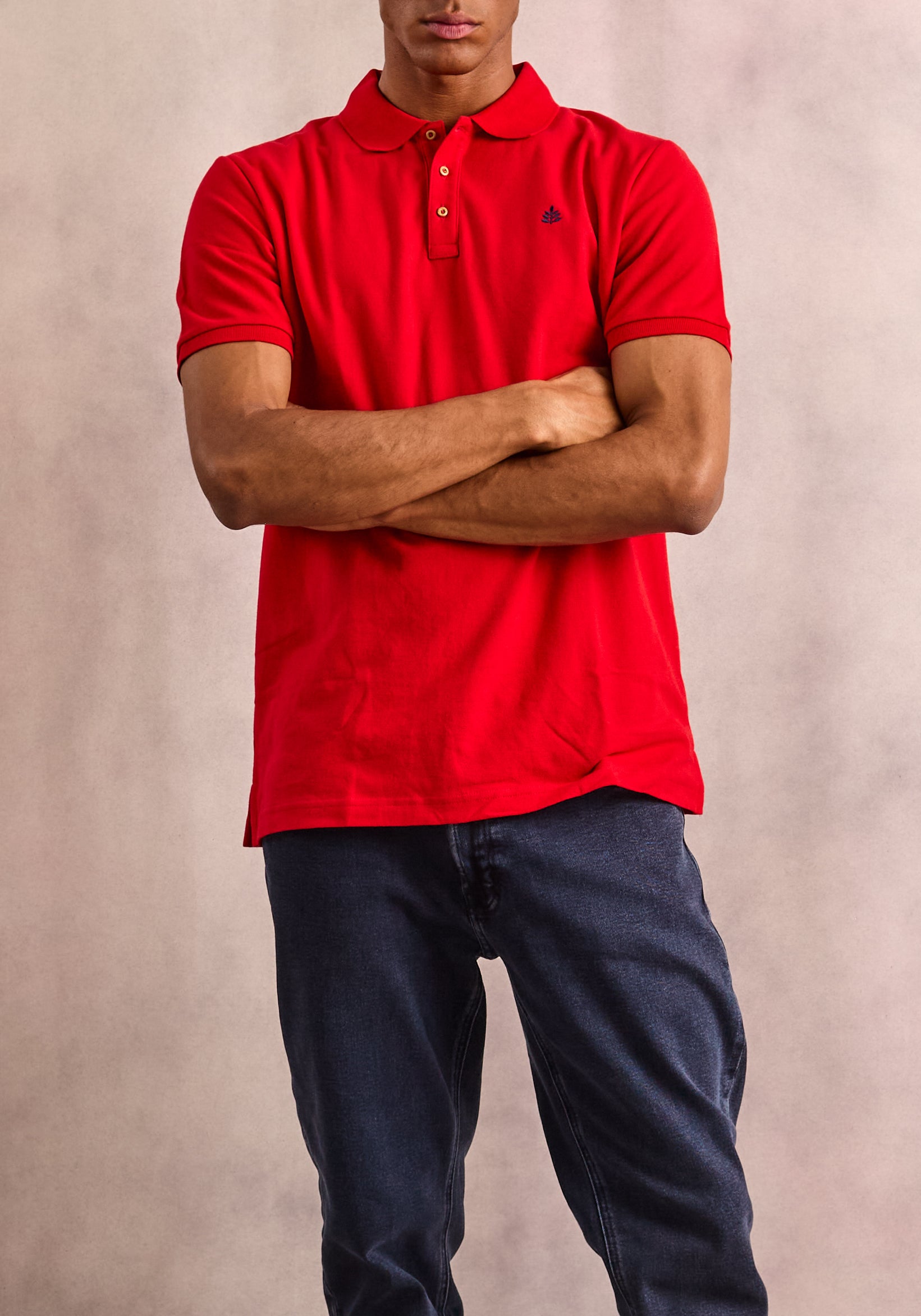 Camiseta Hombre Tipo Polo Rojo