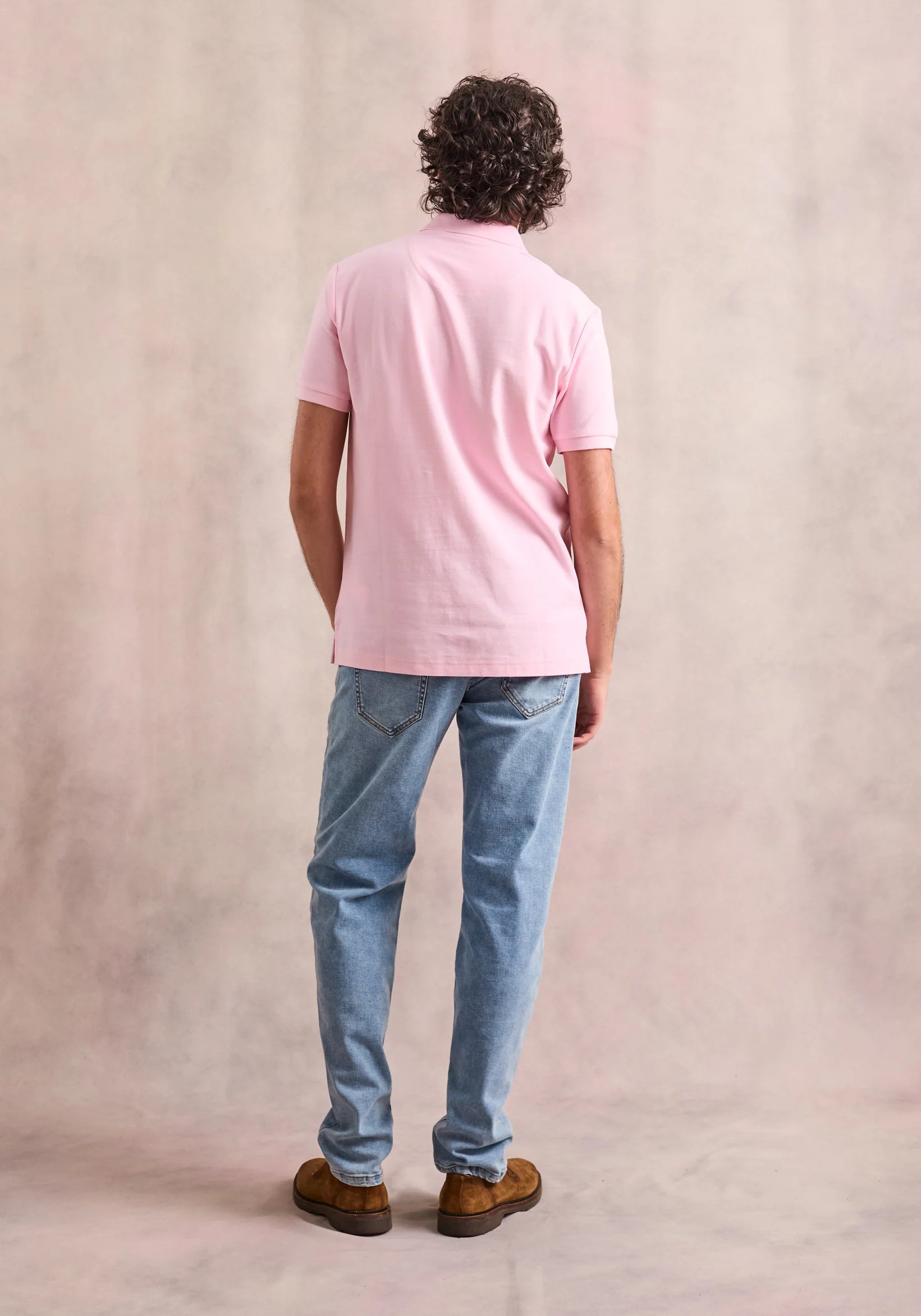 Camiseta tipo Polo Rosado L-Mar