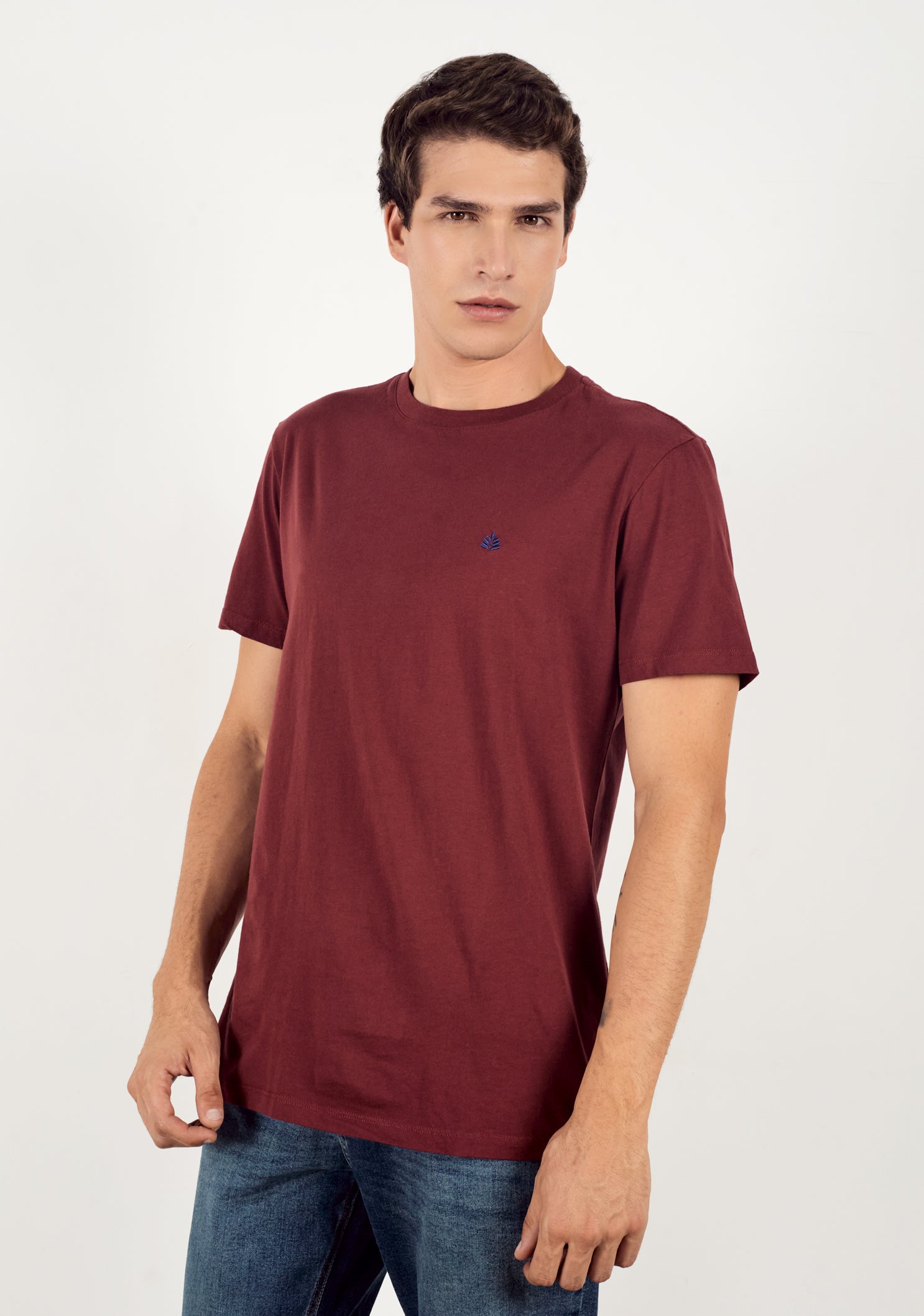 Camiseta Vino Tinto L-Azul