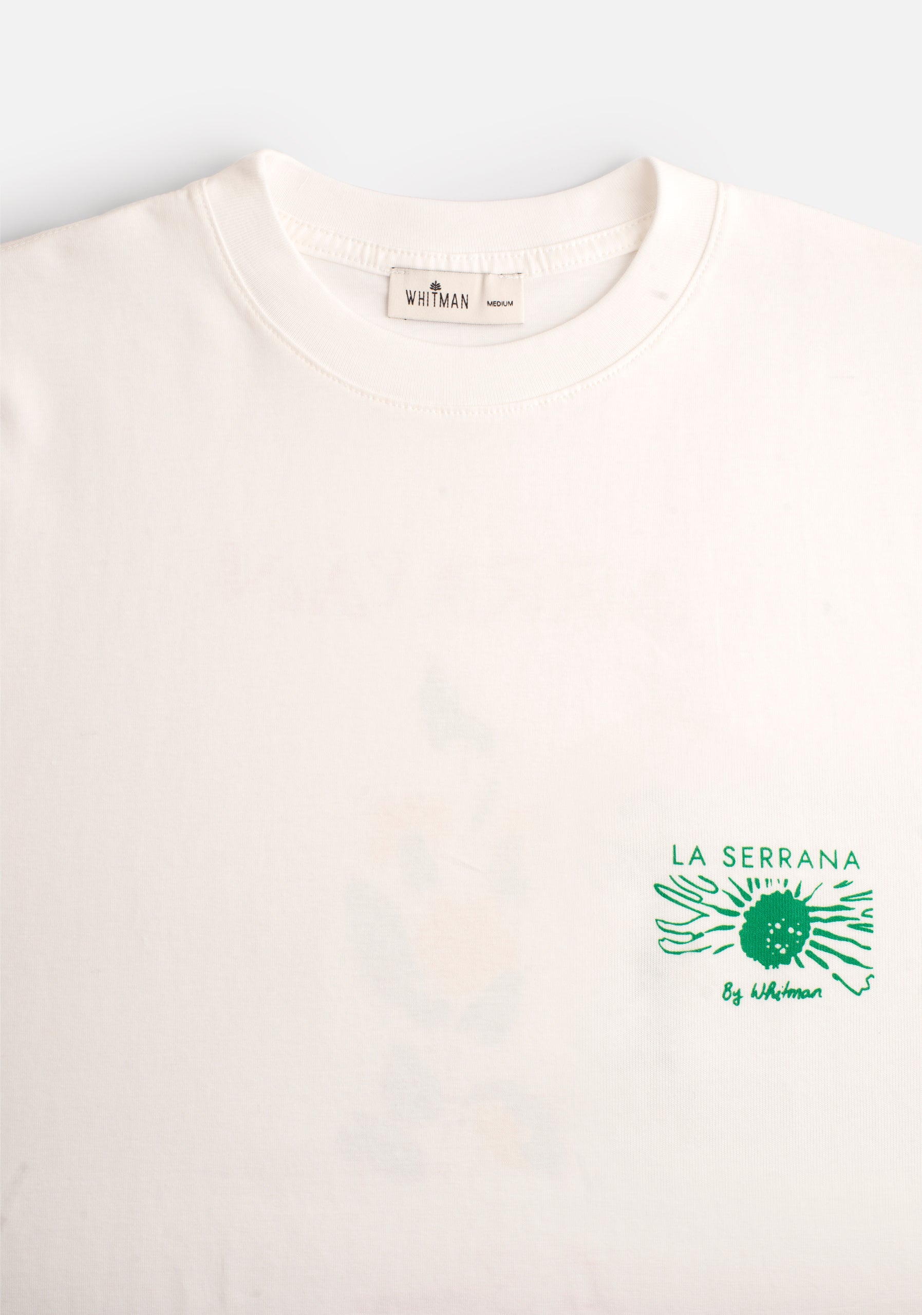 Camiseta H Live Happy Serrana Estampada Marfil