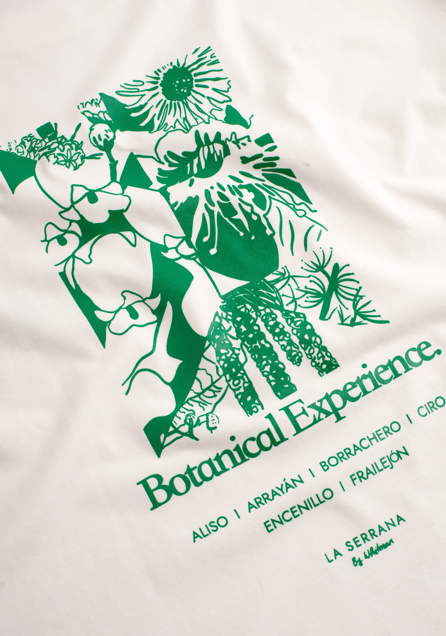 Camiseta H Live Happy Serrana Estampada Marfil