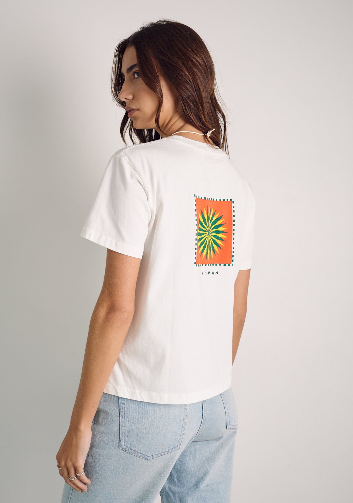 Camiseta M Garbo Estampado Marfil