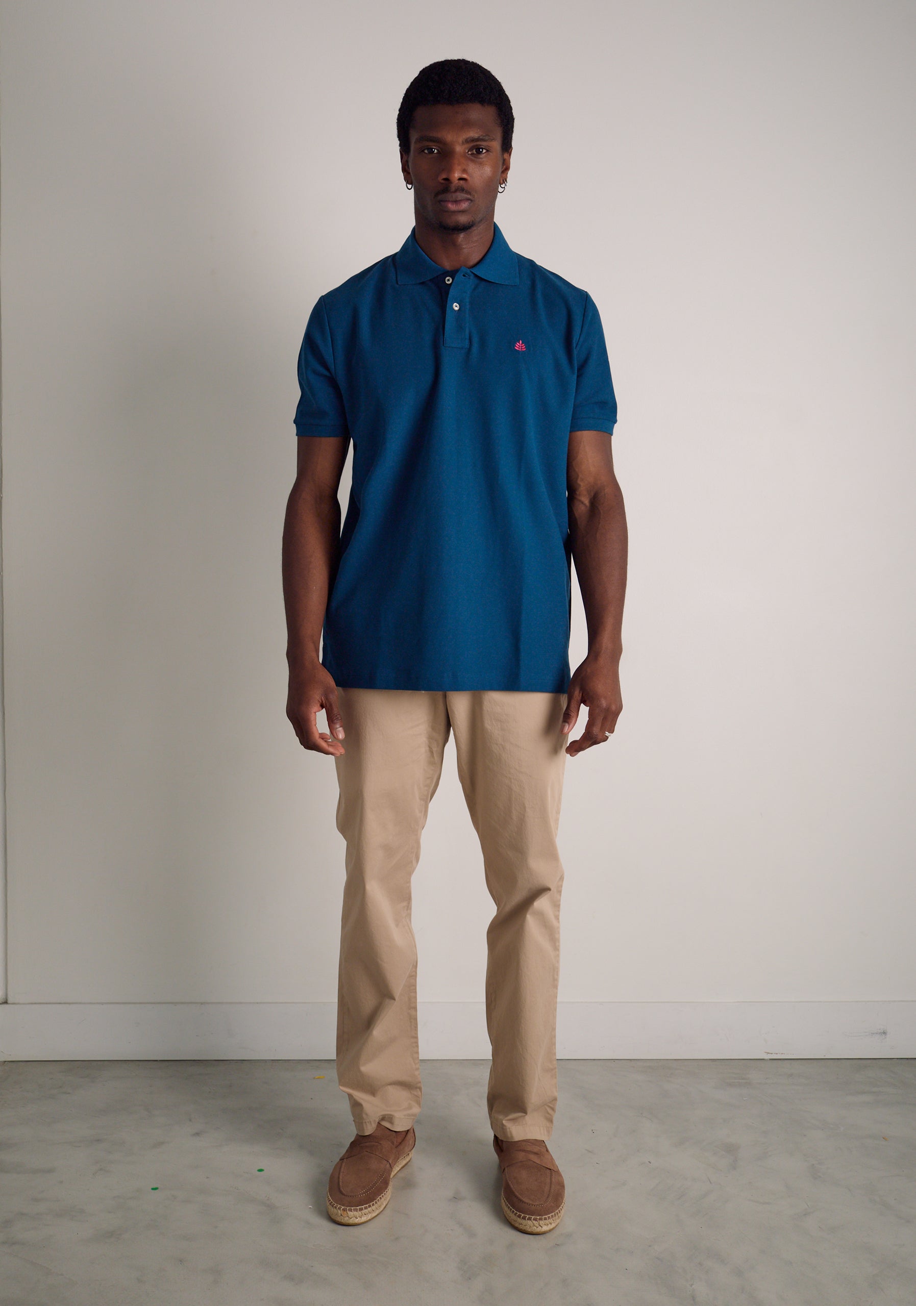 Camiseta Polo H L-Fuc Azul Petroleo