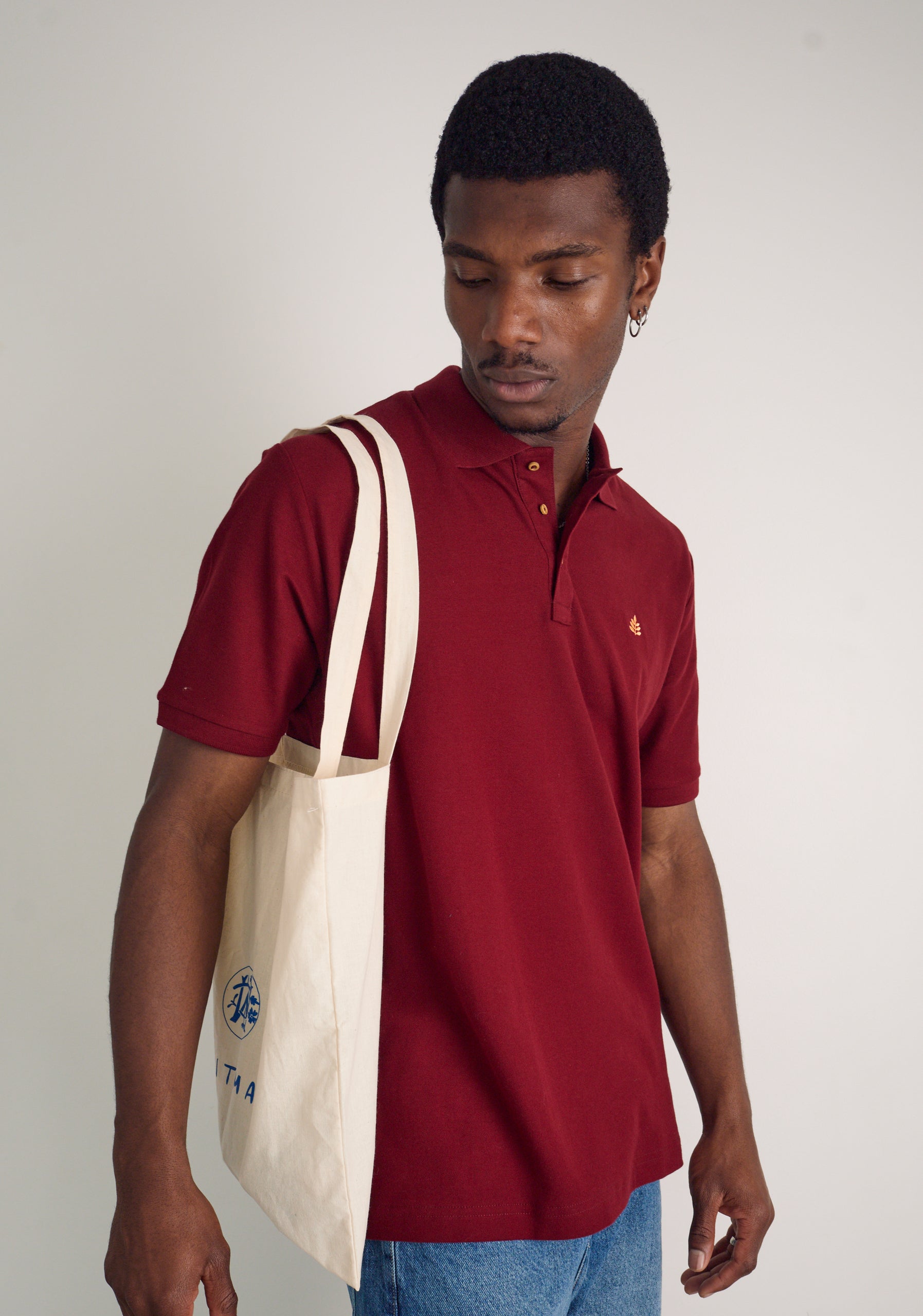 Camiseta Polo H Unicolor L-Nar Vino-3
