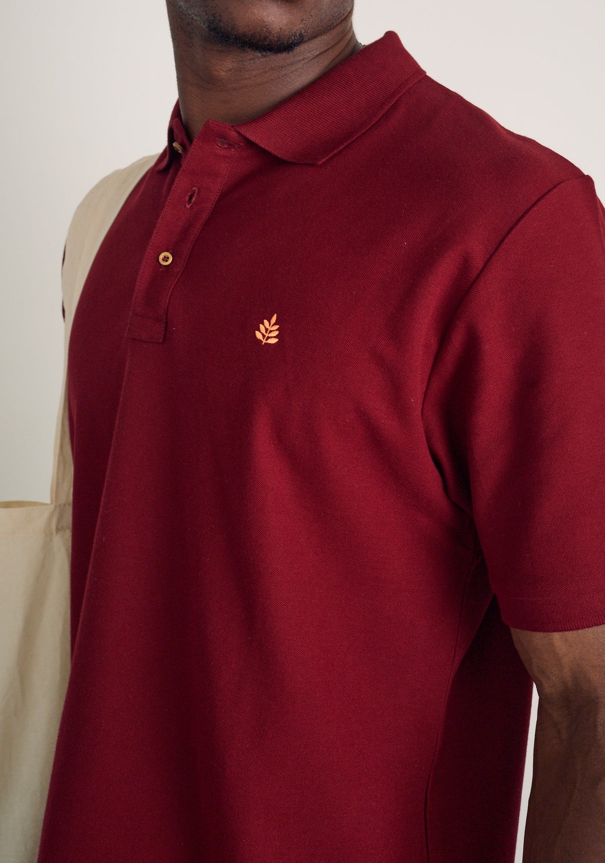 Camiseta Polo H Unicolor L-Nar Vino-5