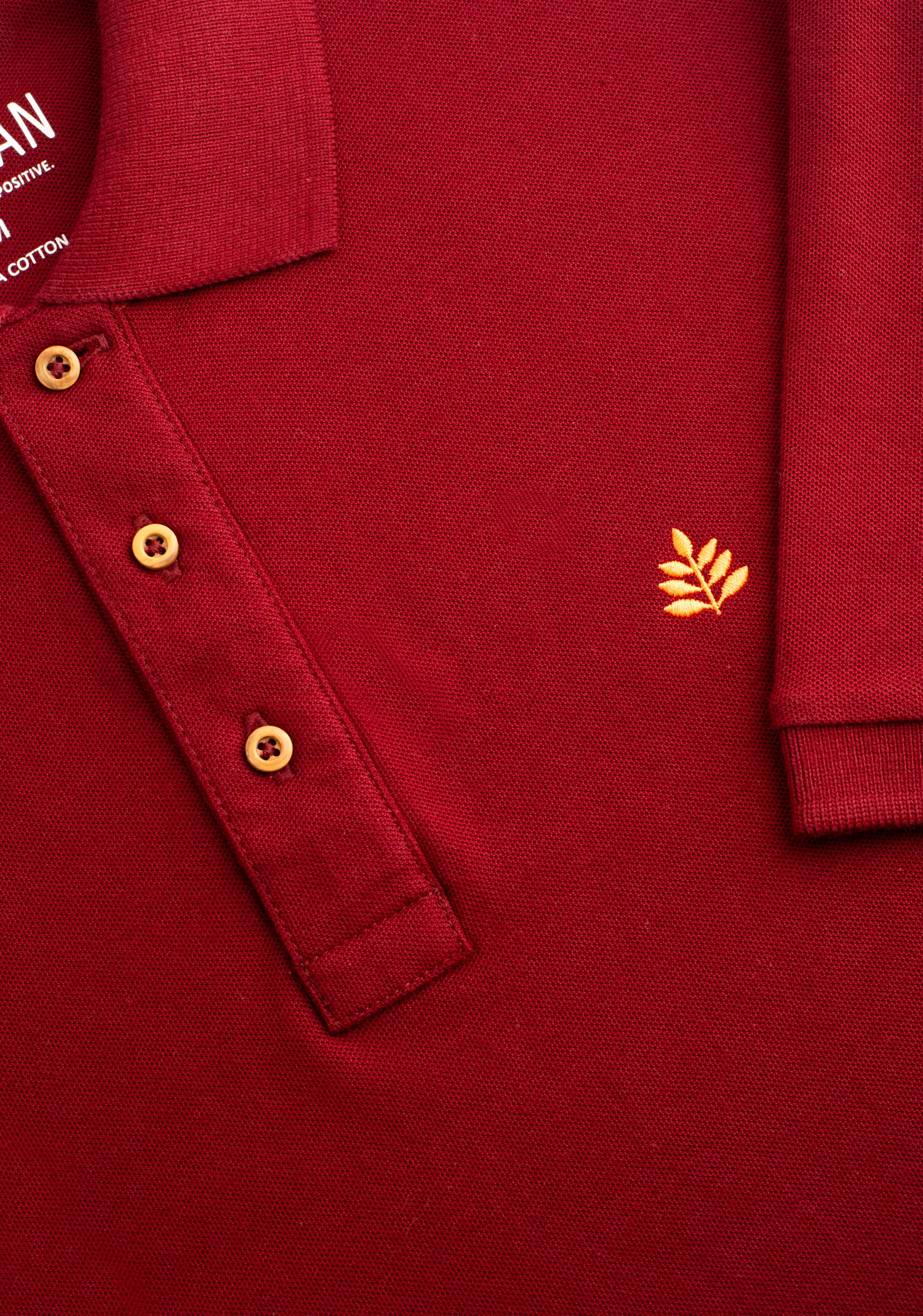 Camiseta Polo H Unicolor L-Nar Vino