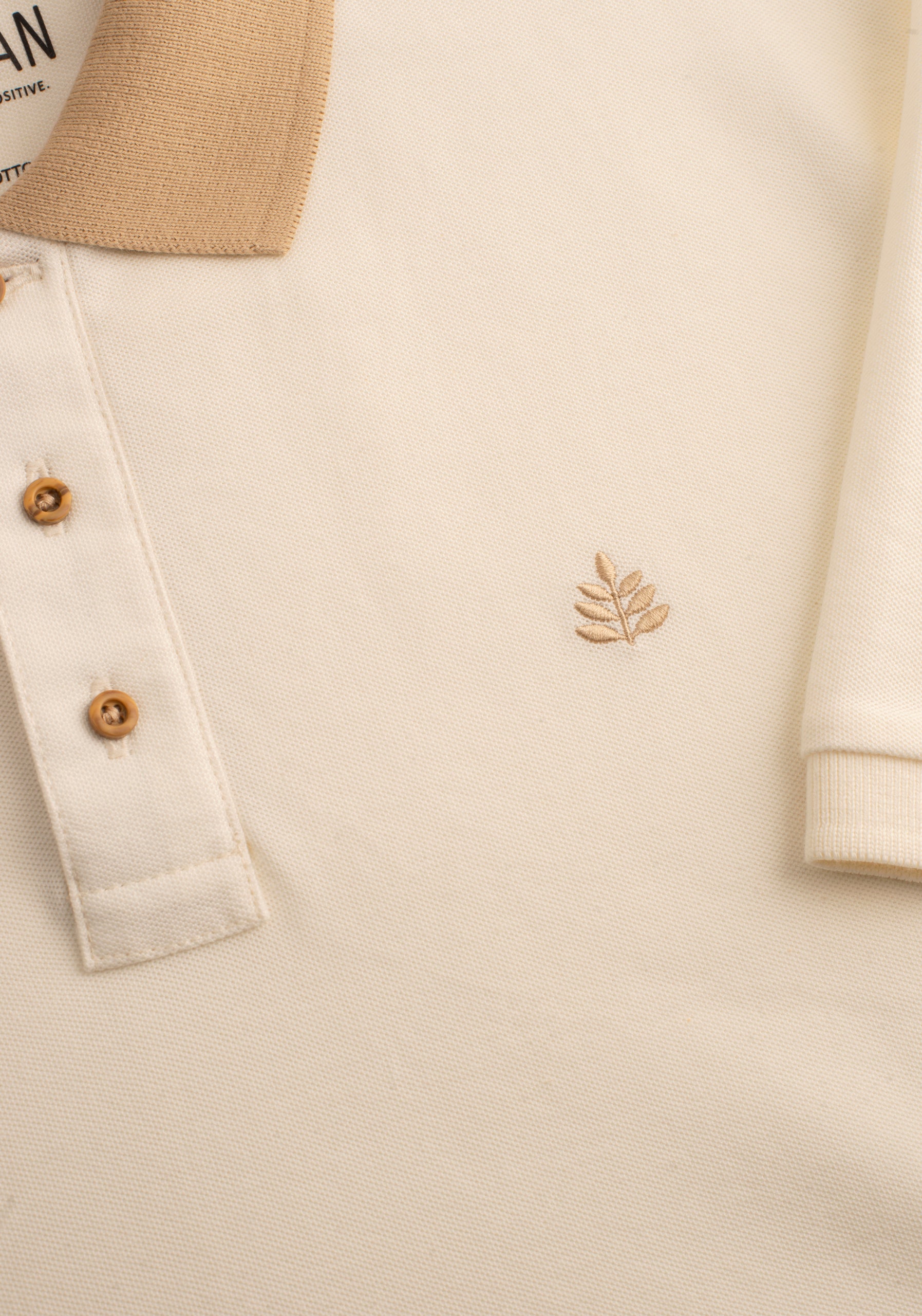 Camiseta Polo H Unicolor Mzc. Marfil L-Atn