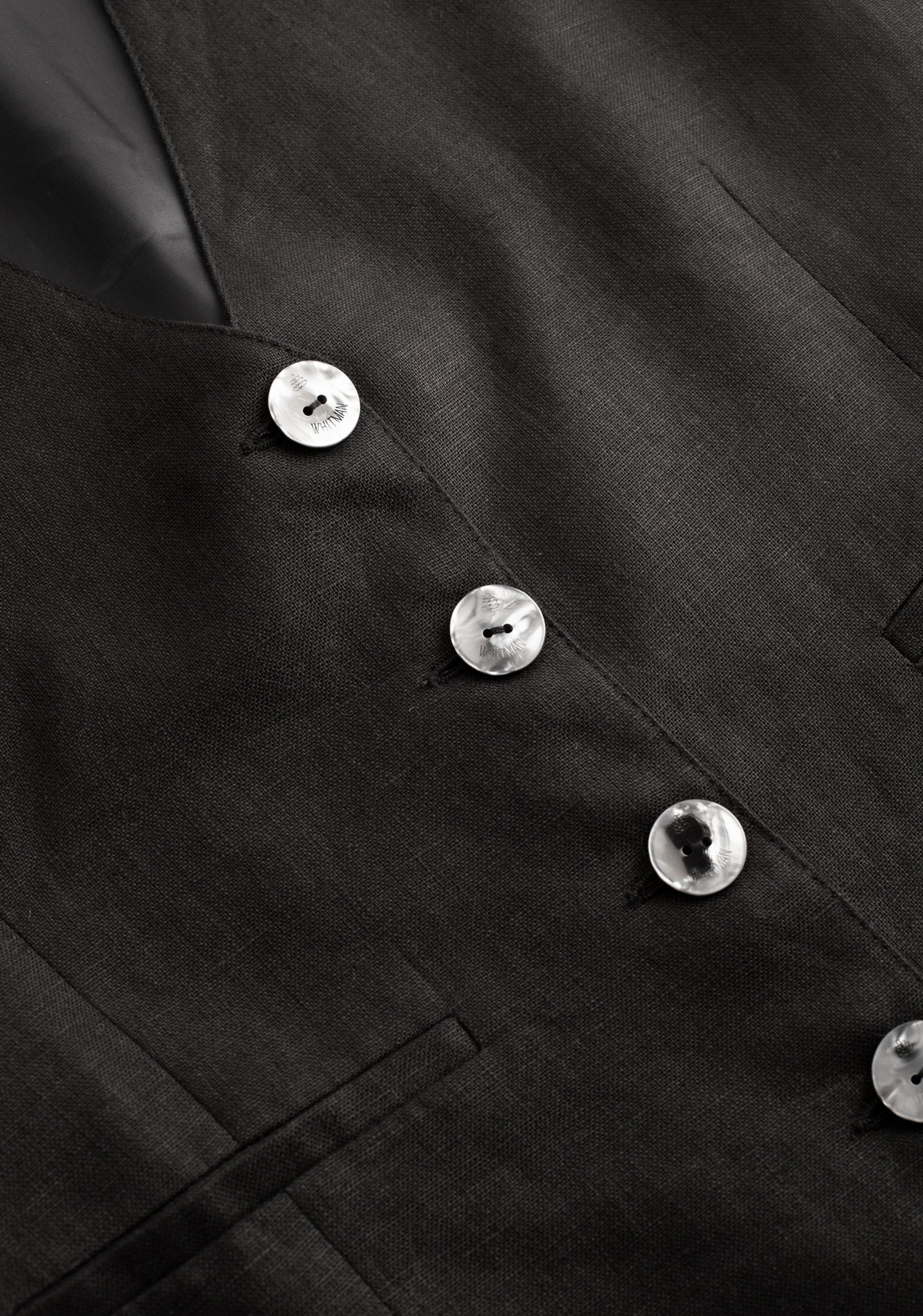 Chaleco M Monroe Lino Negro