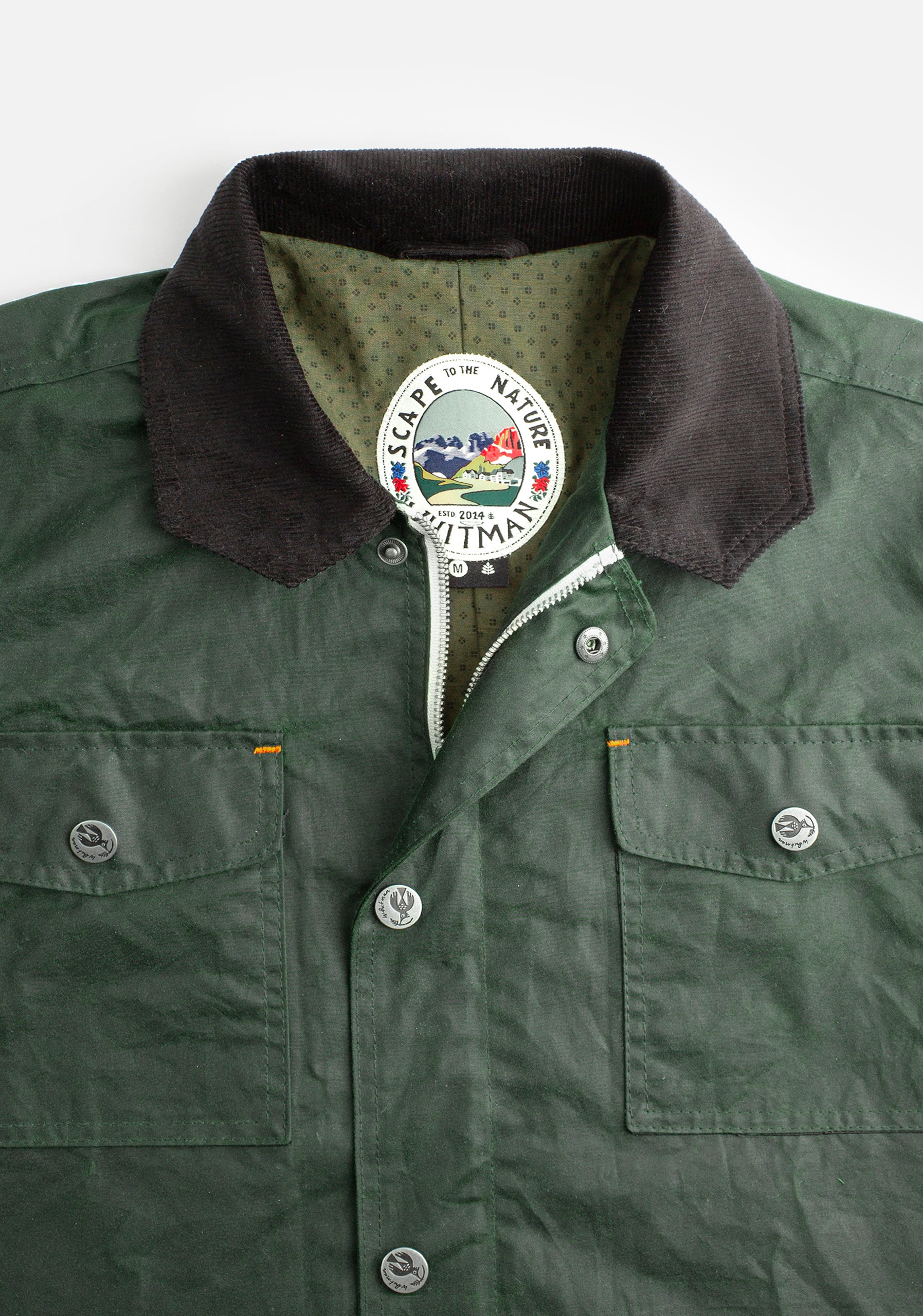 Chaqueta Bourke Wax Verde Oscuro