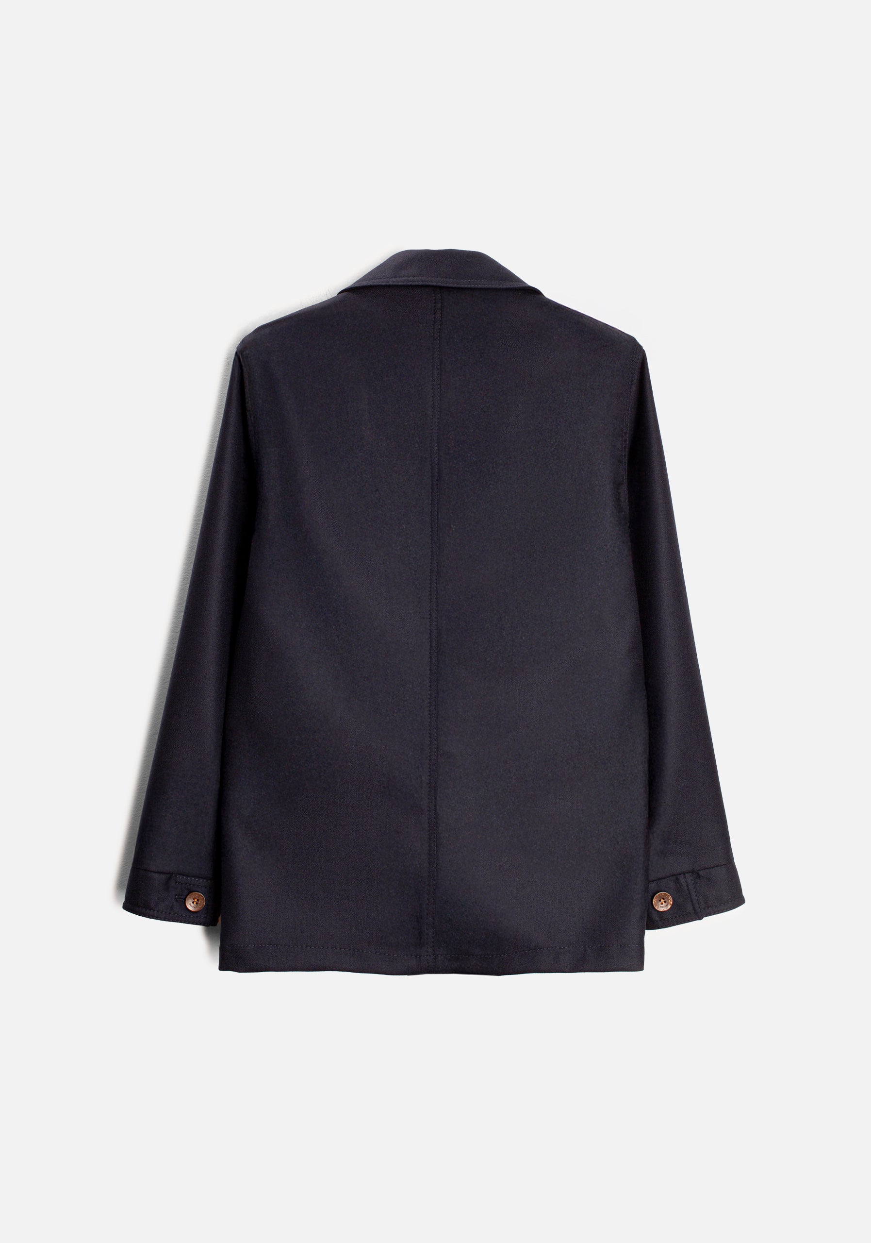 Chaqueta H Apolo Lana Unicolor Azul Osc.