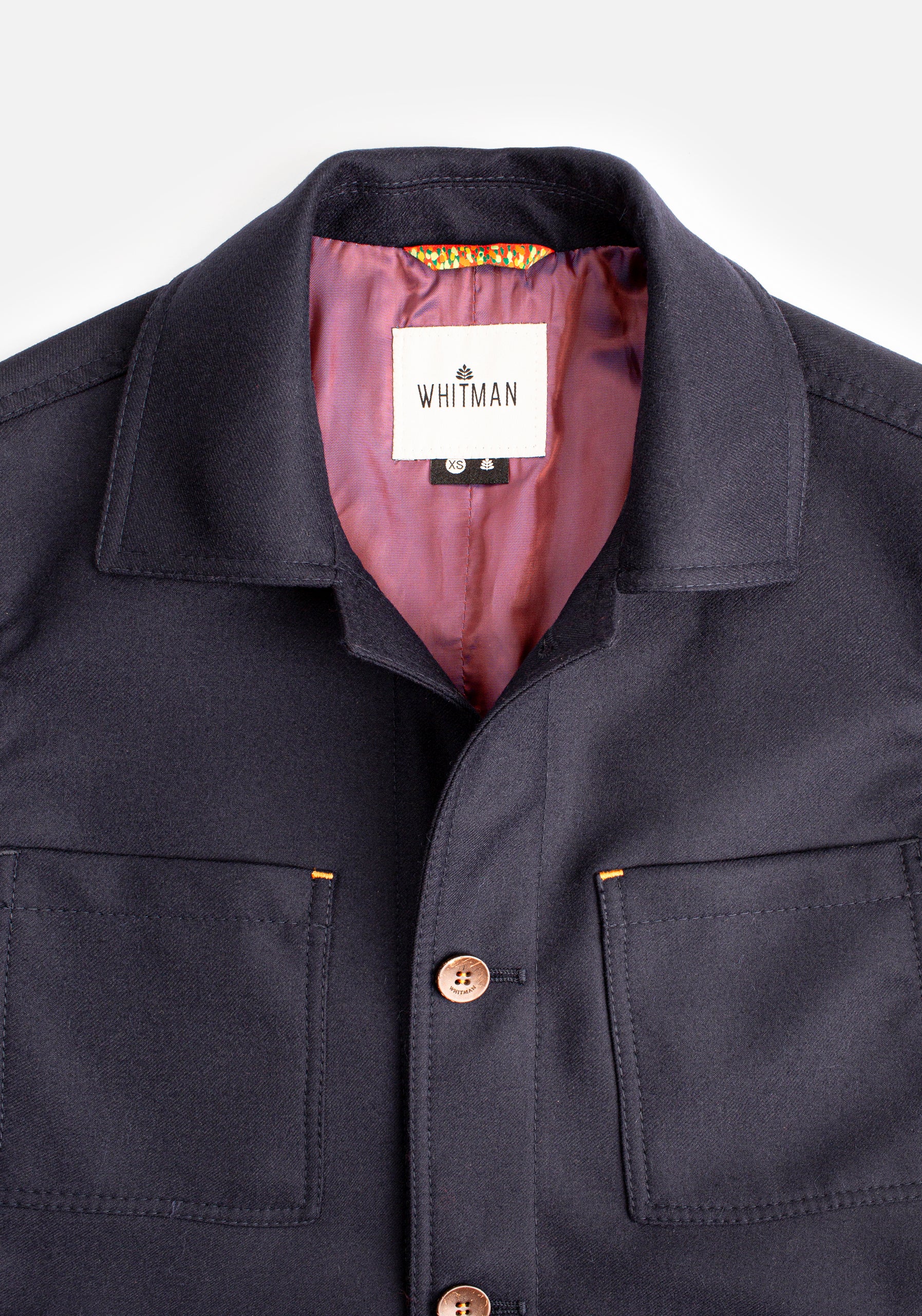 Chaqueta H Apolo Lana Unicolor Azul Osc.