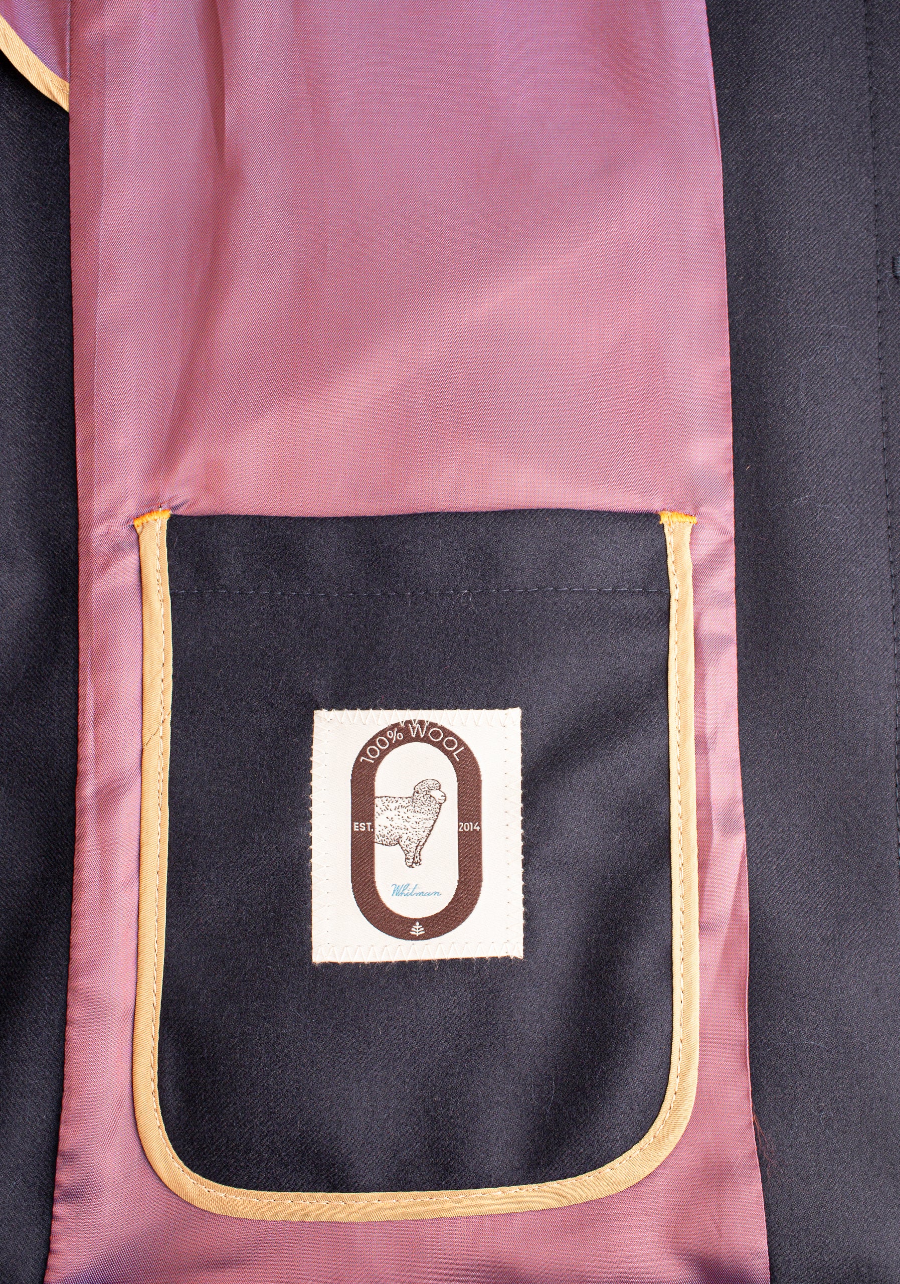 Chaqueta H Apolo Lana Unicolor Azul Osc.