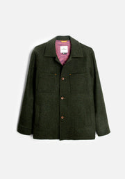 Chaqueta H Apolo Lana Unicolor Verde Osc.