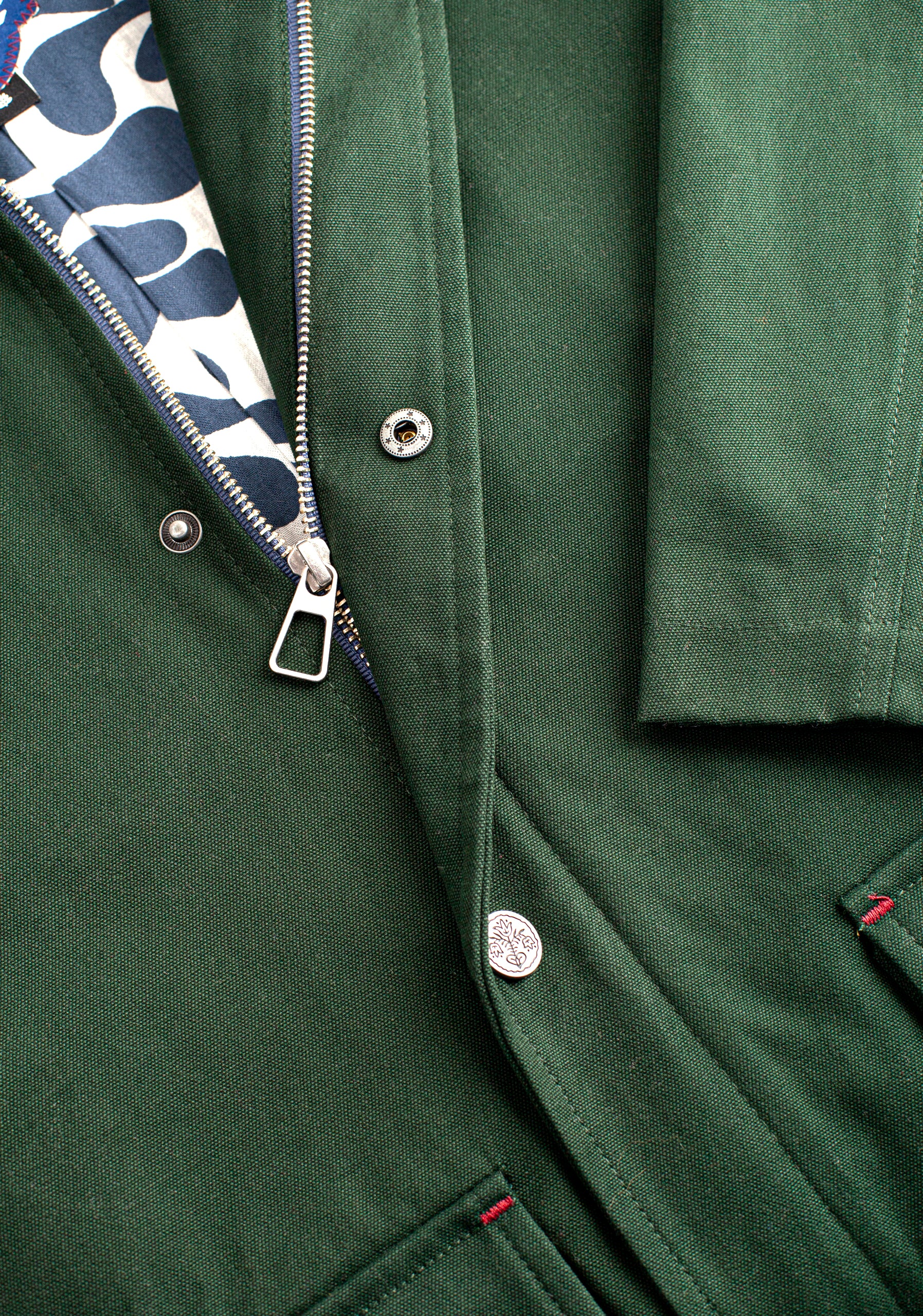Chaqueta H Milos V2 Algodón Unicolor Verde Osc