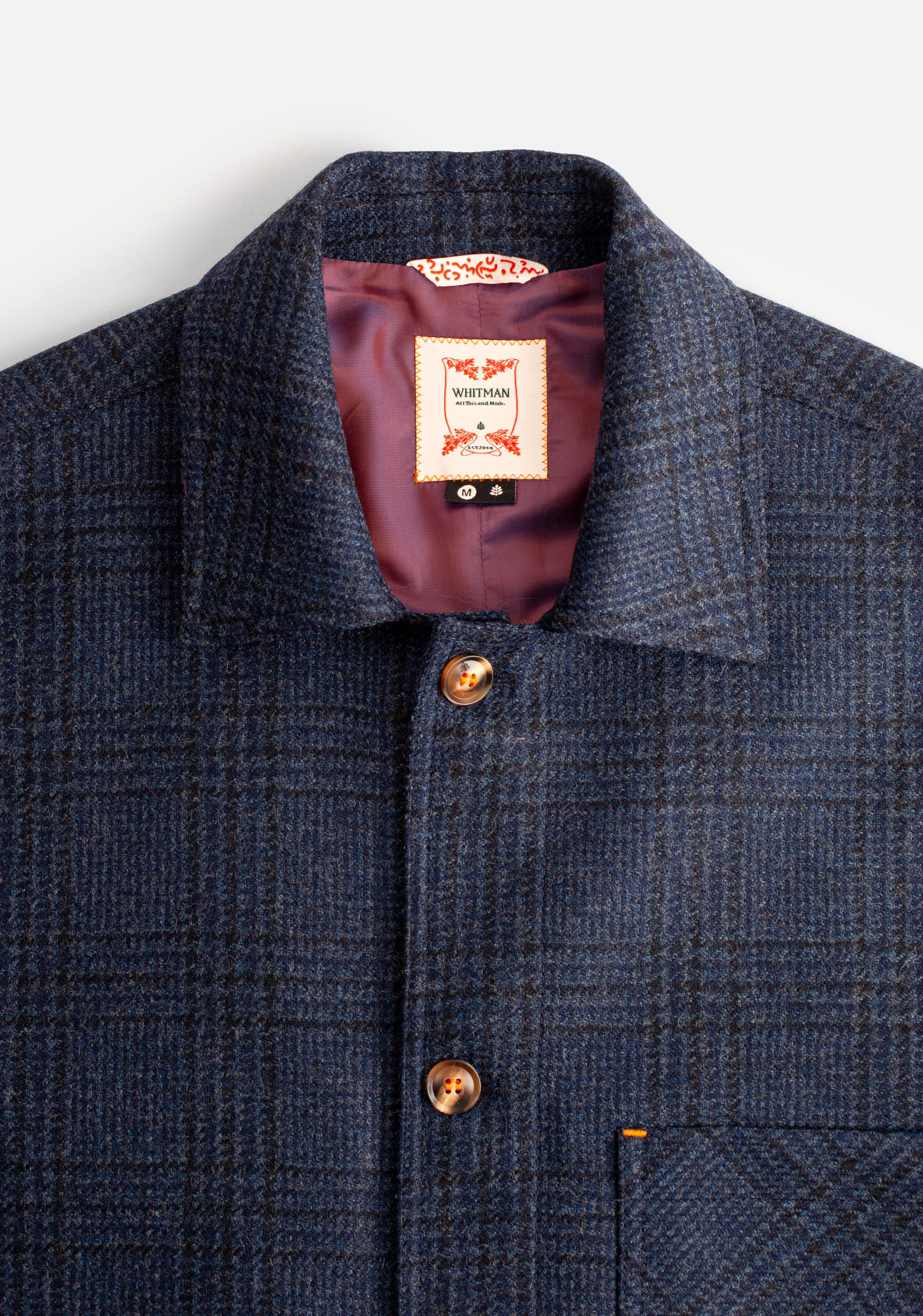 Chaqueta H New Seneca Cuadros Azul Osc