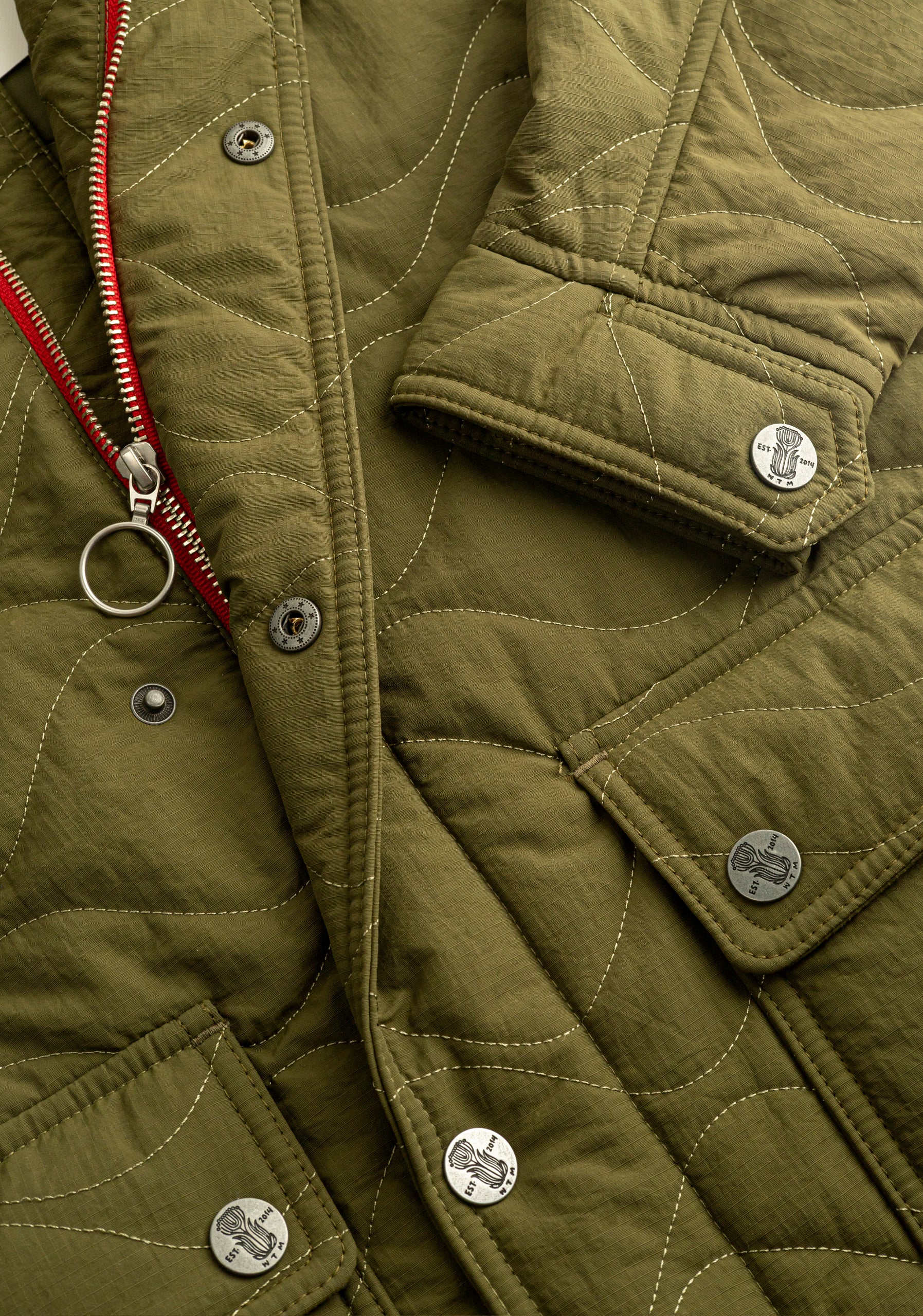 Chaqueta H Thomas Quilted Verde Olive