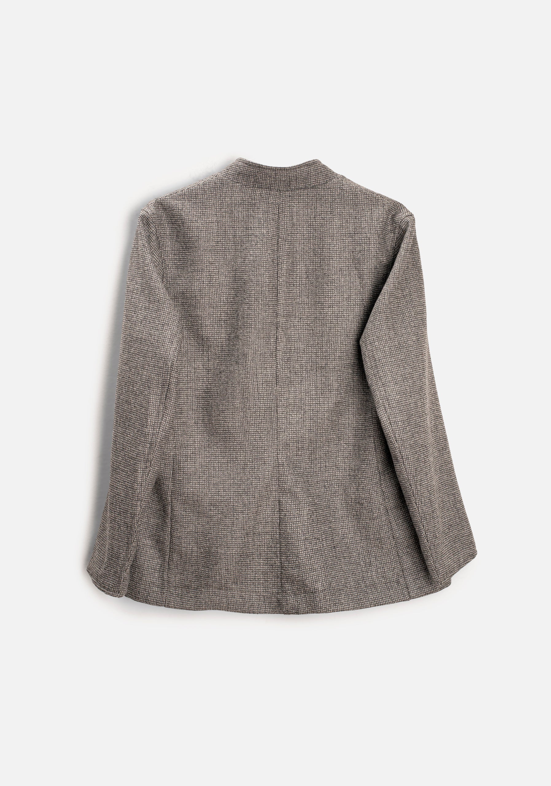 Chaqueta M Atenea Lana Cuadros Peq Gris Med