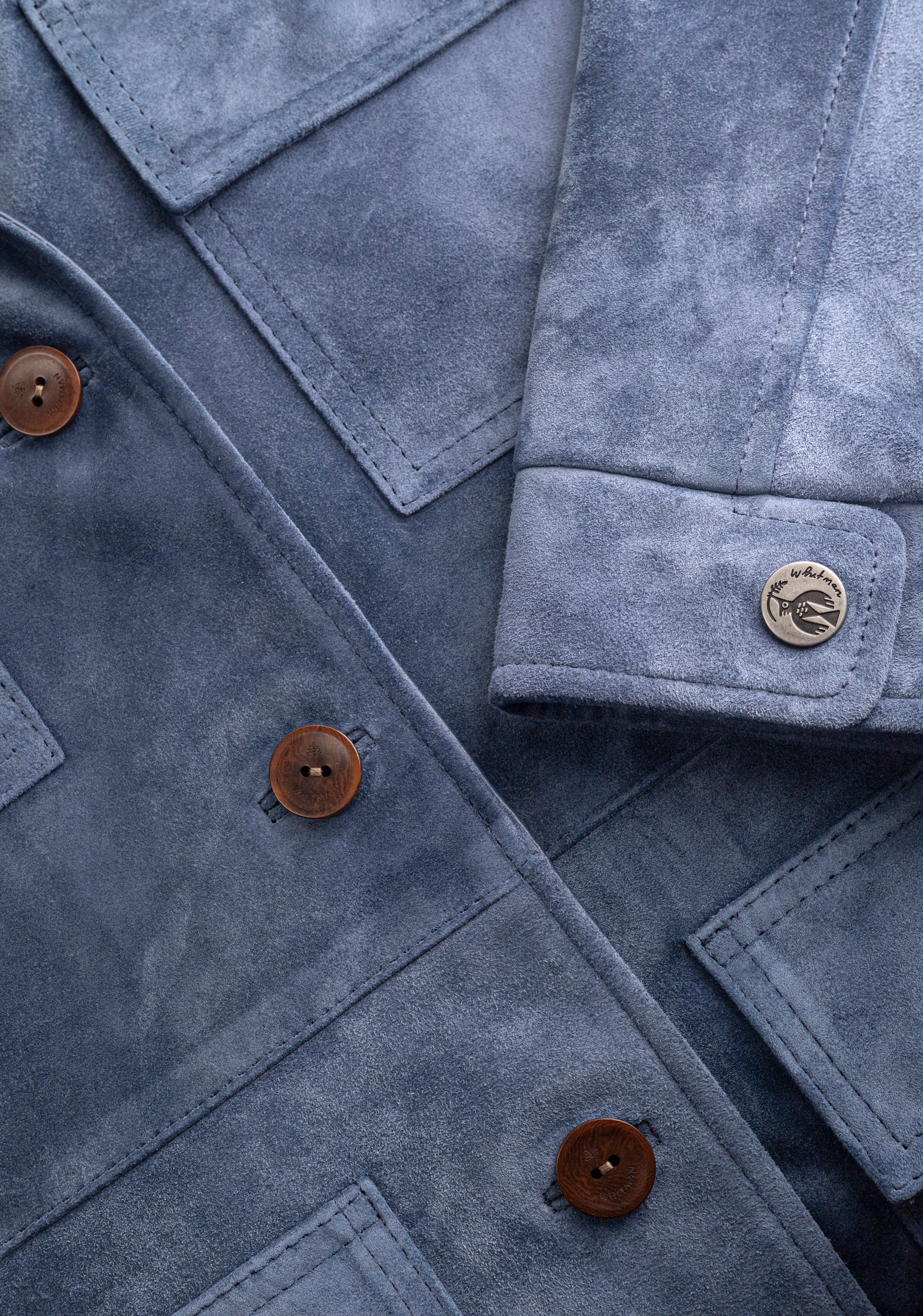 Chaqueta M Ruanda Gamuza Azul Med