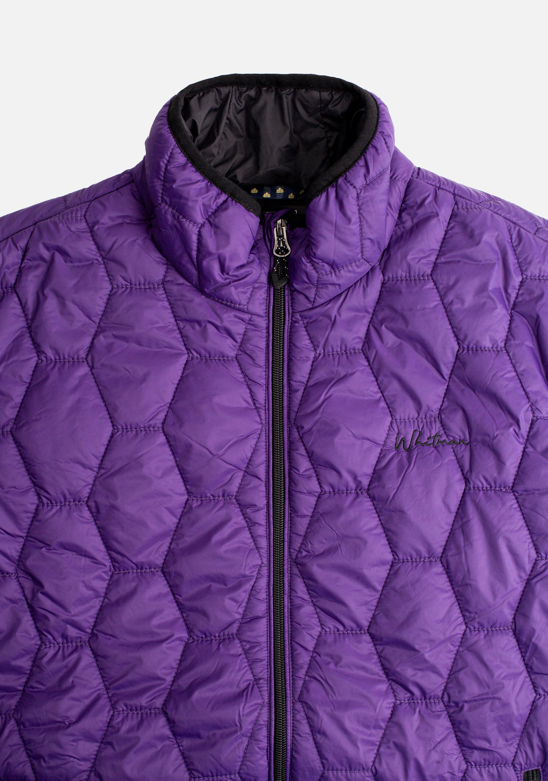 Chaqueta Padding Hexágonos Morada