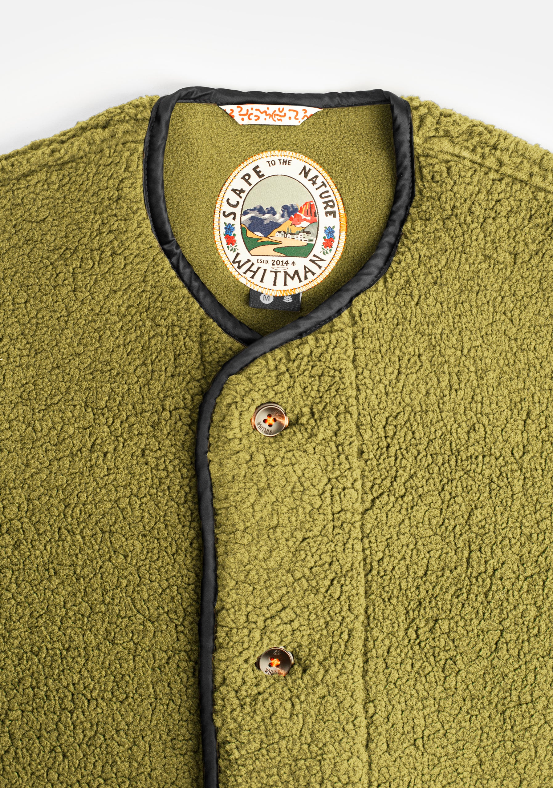 Chaqueta U Toscana Sherpa Verde Olive-3