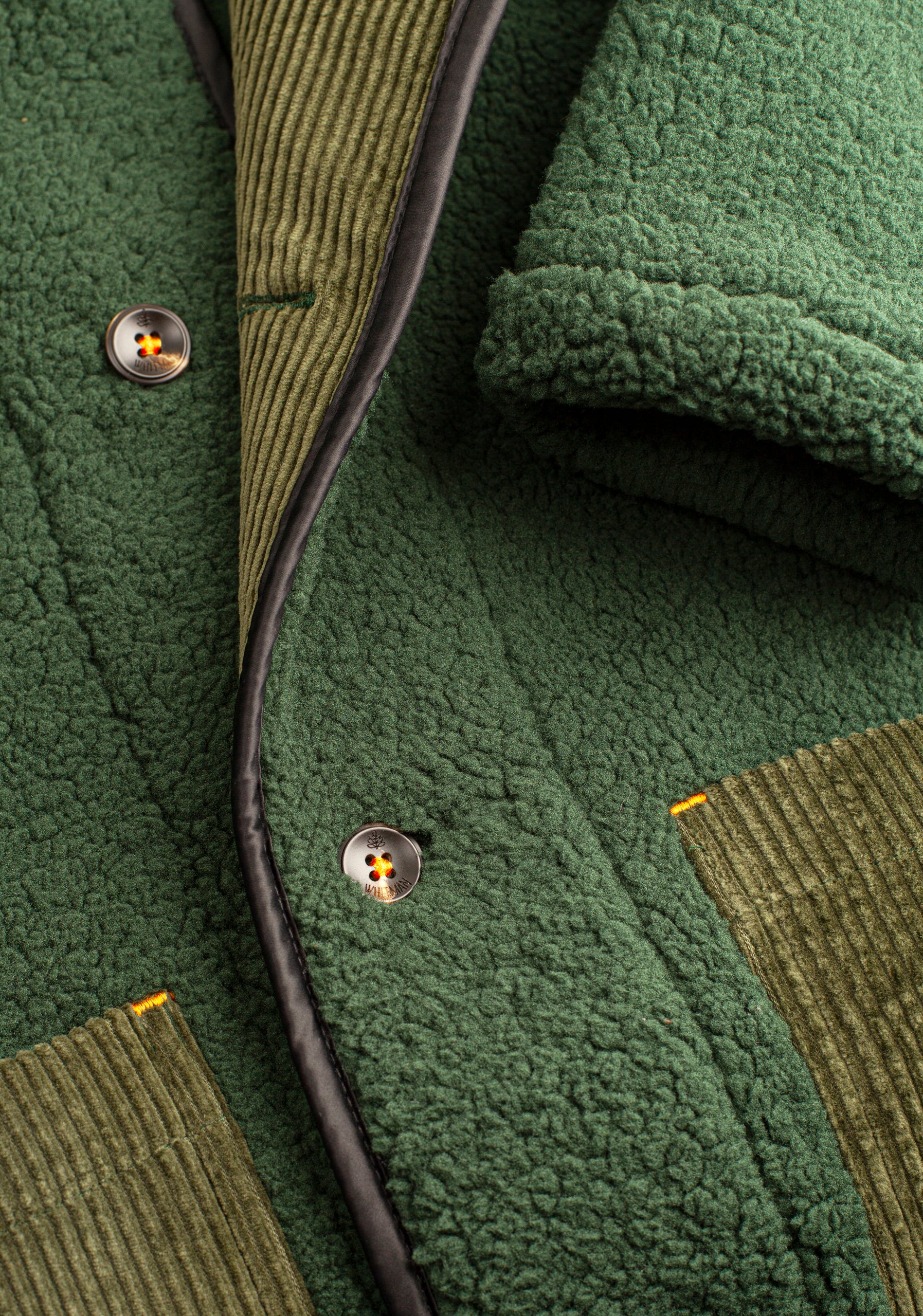 Chaqueta U Toscana Sherpa Verde Osc