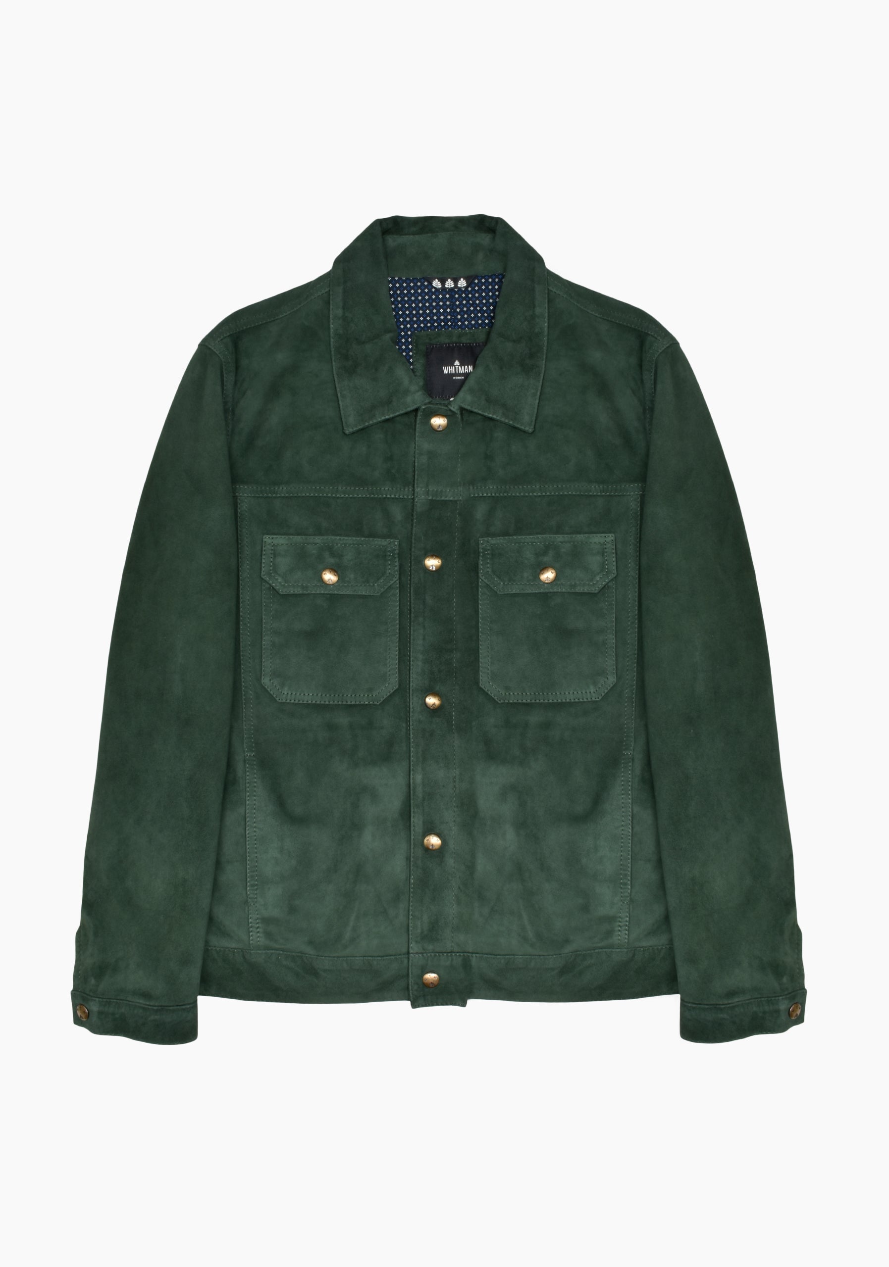 Chaqueta Western Gamuza Verde Oscuro