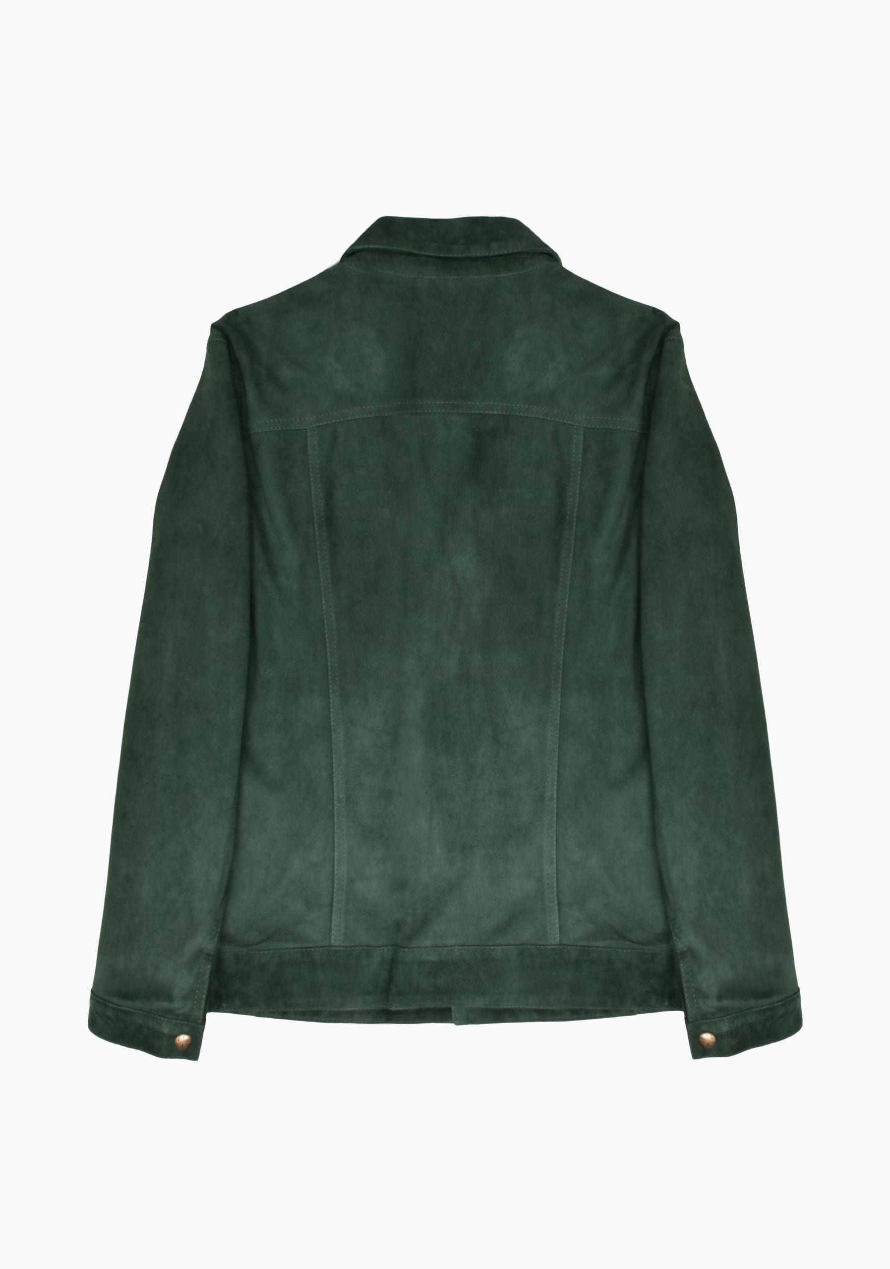 Chaqueta Western Gamuza Verde Oscuro