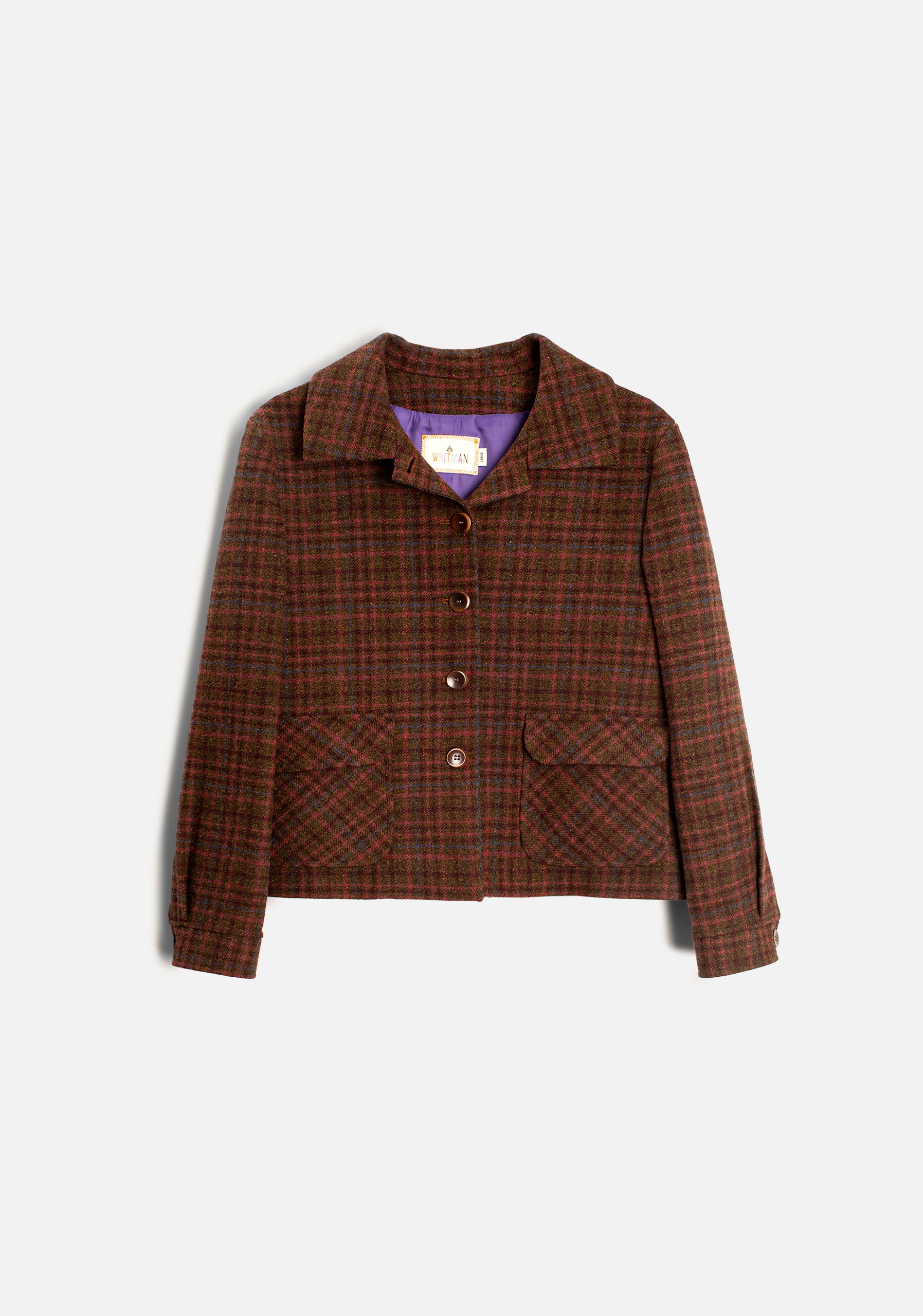 Chaqueta Zaragoza Cuadros Vino - Rosado