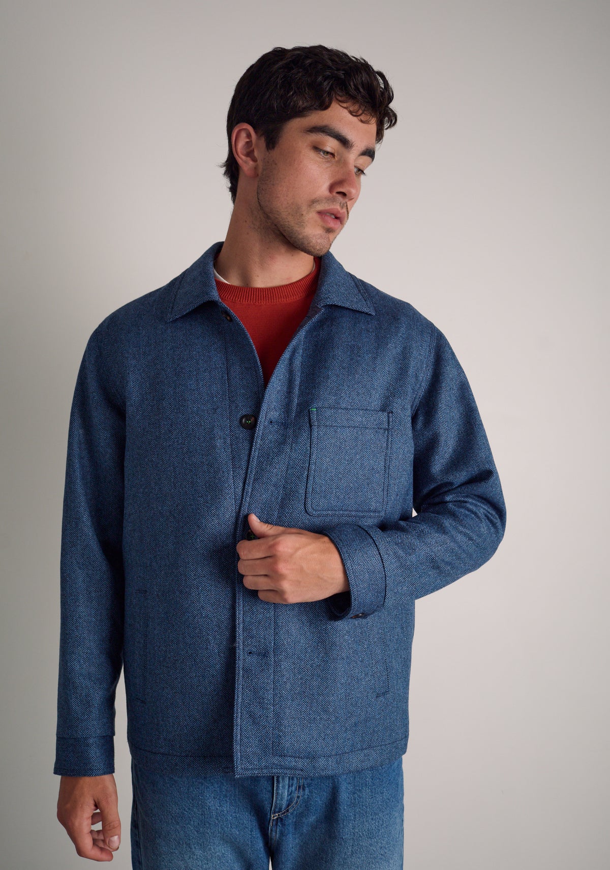 Chaqueta H Clapton Espina Azul Medio