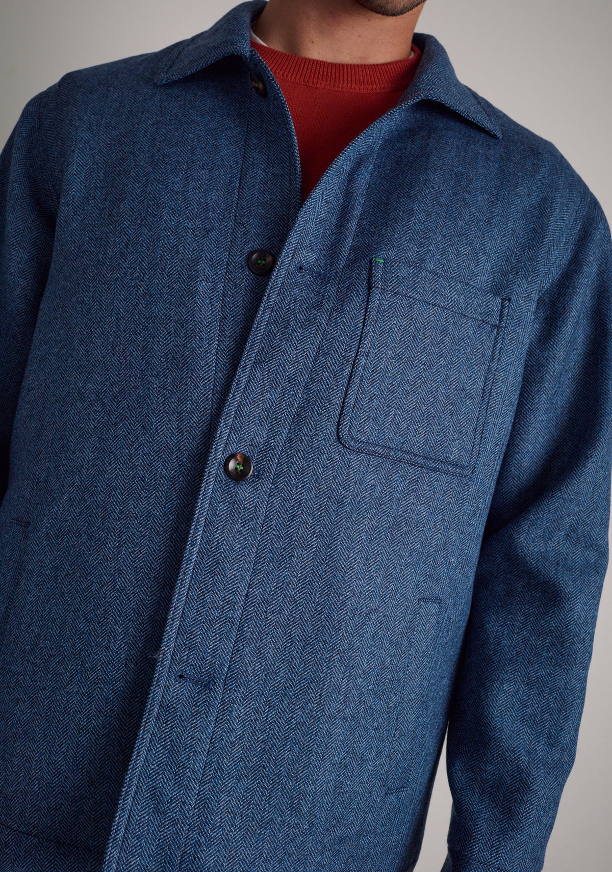 Chaqueta H Clapton Espina Azul Medio