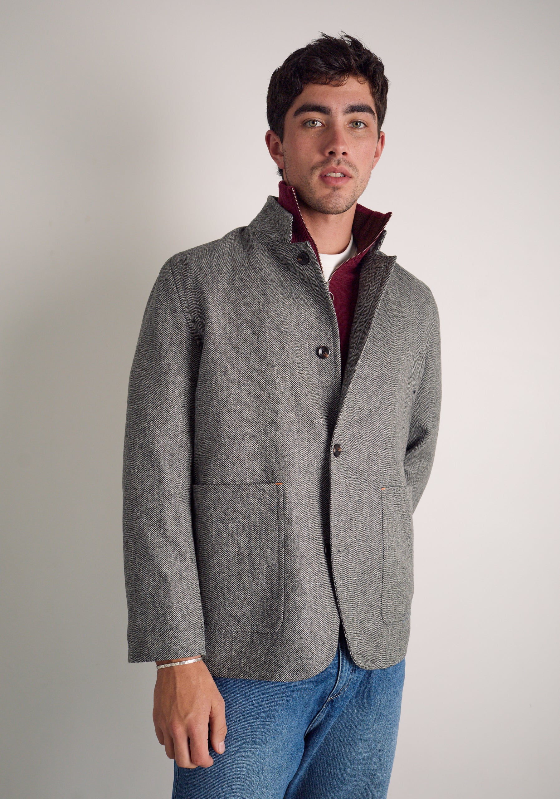 Chaqueta H Walt Espina Gris Med