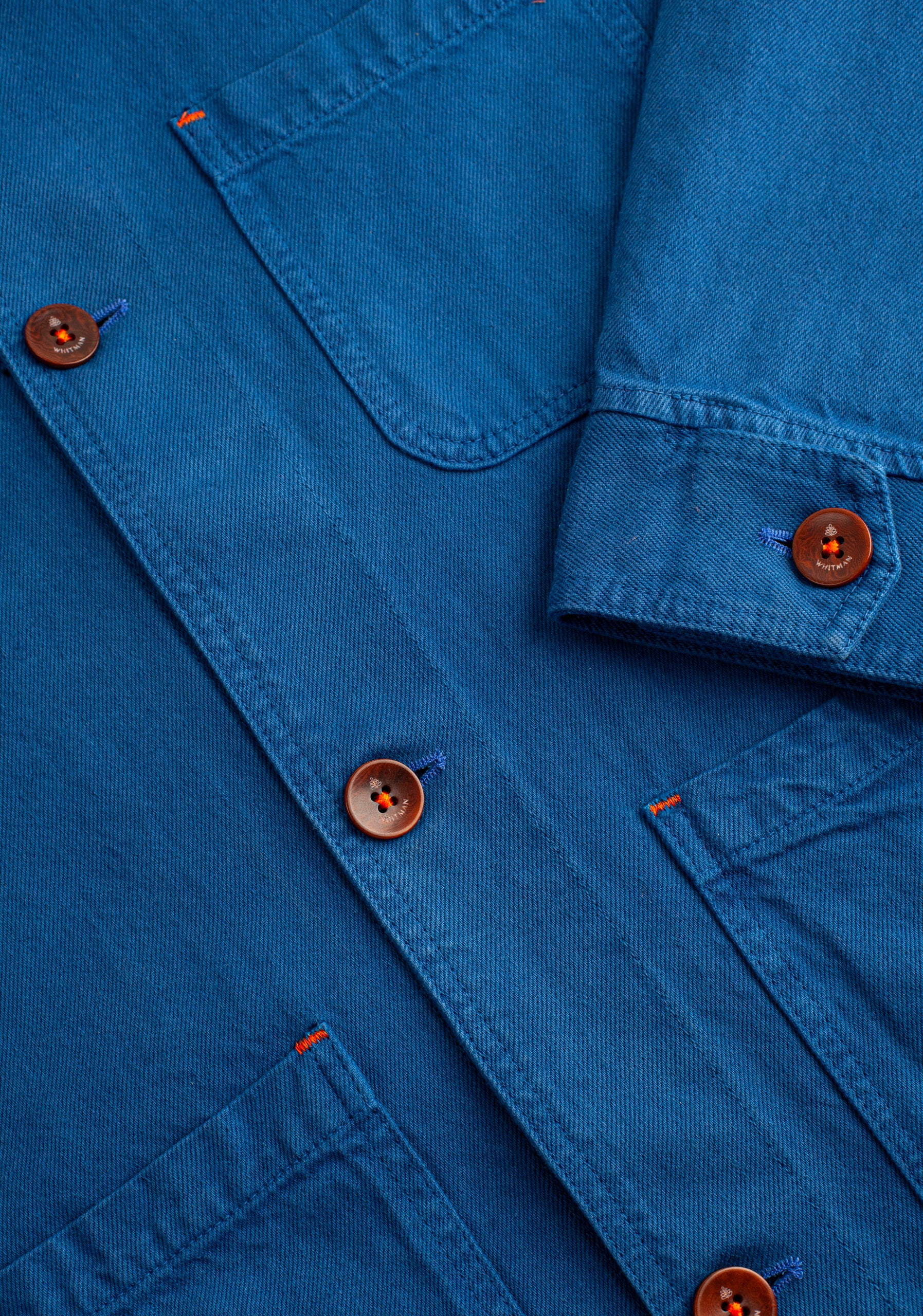 Chaqueta U Boston Garment Dyed Azul Medio