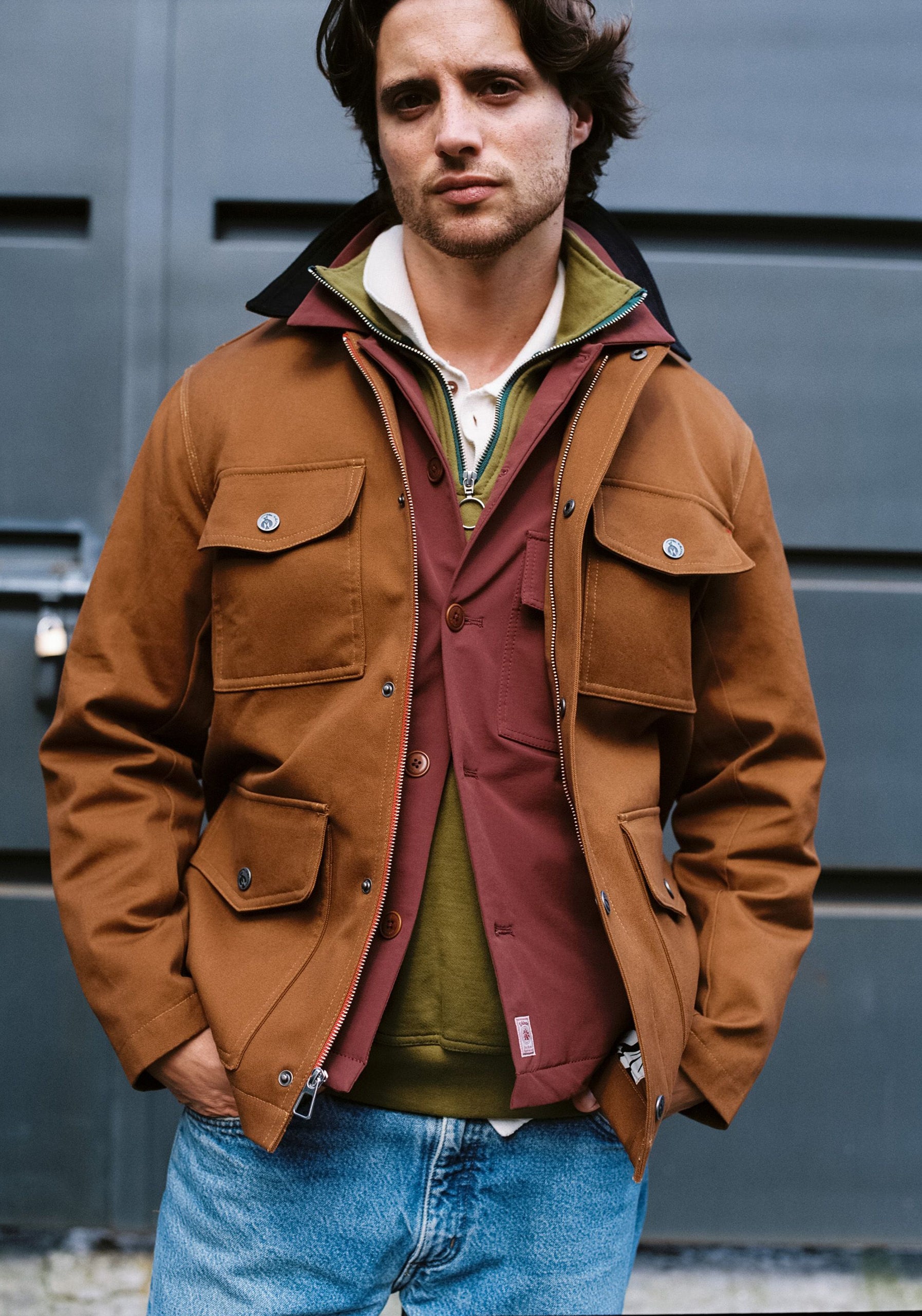 Chaqueta H Leonard Unicolor Tabaco