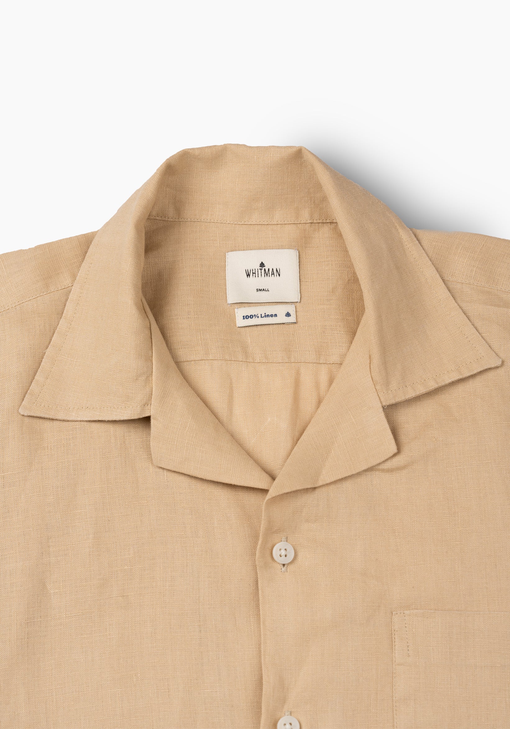 Camisa Cubana Lino Camel