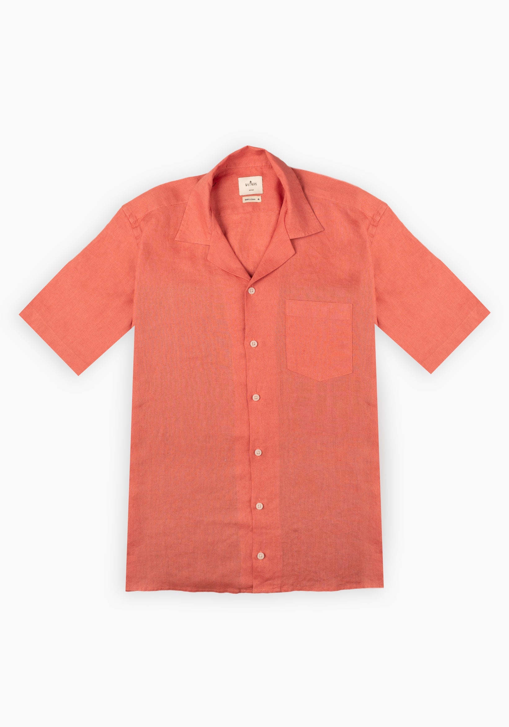 Camisa Cubana Lino Salmón