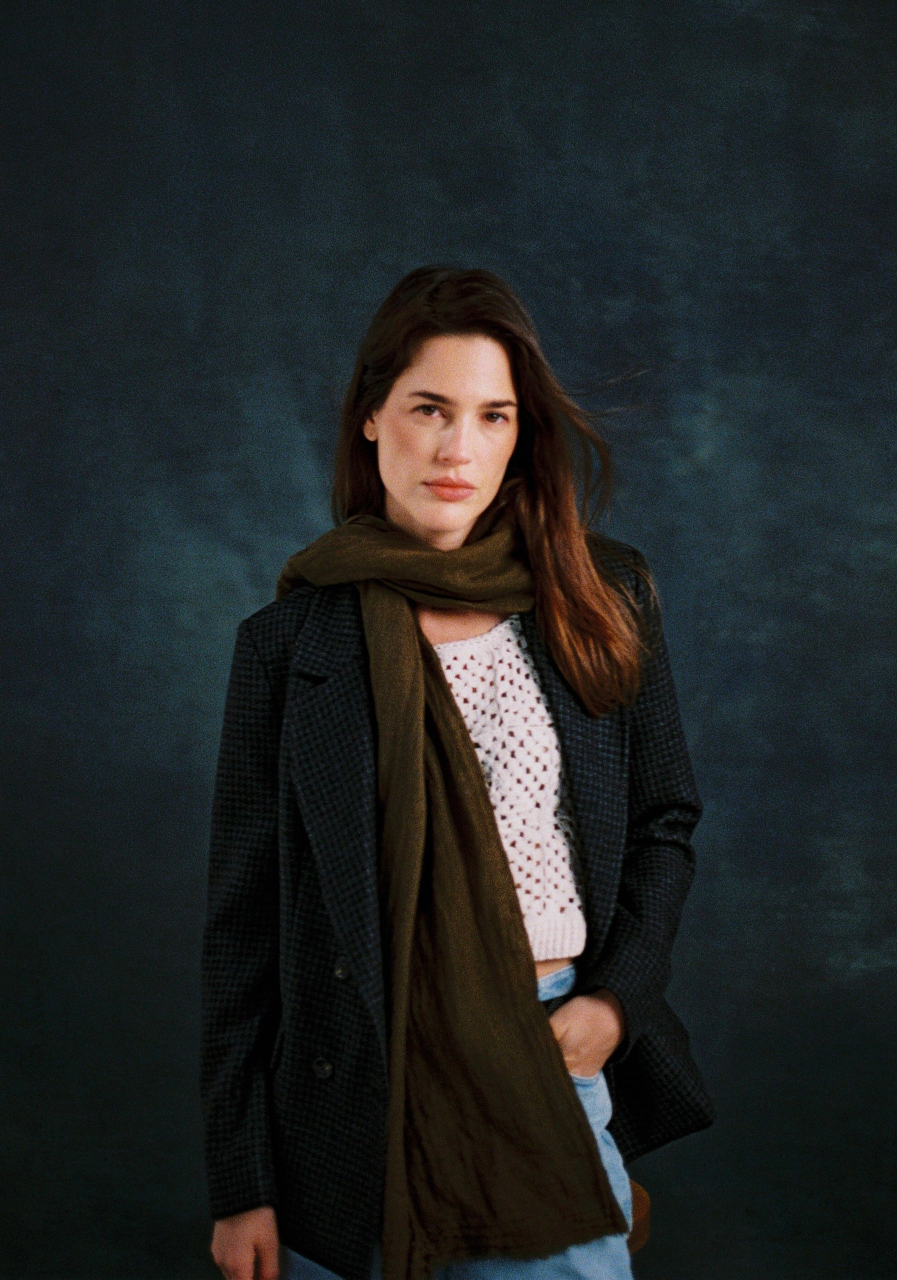 Blazer M Madisson Lana Principe de Gales Gris Osc