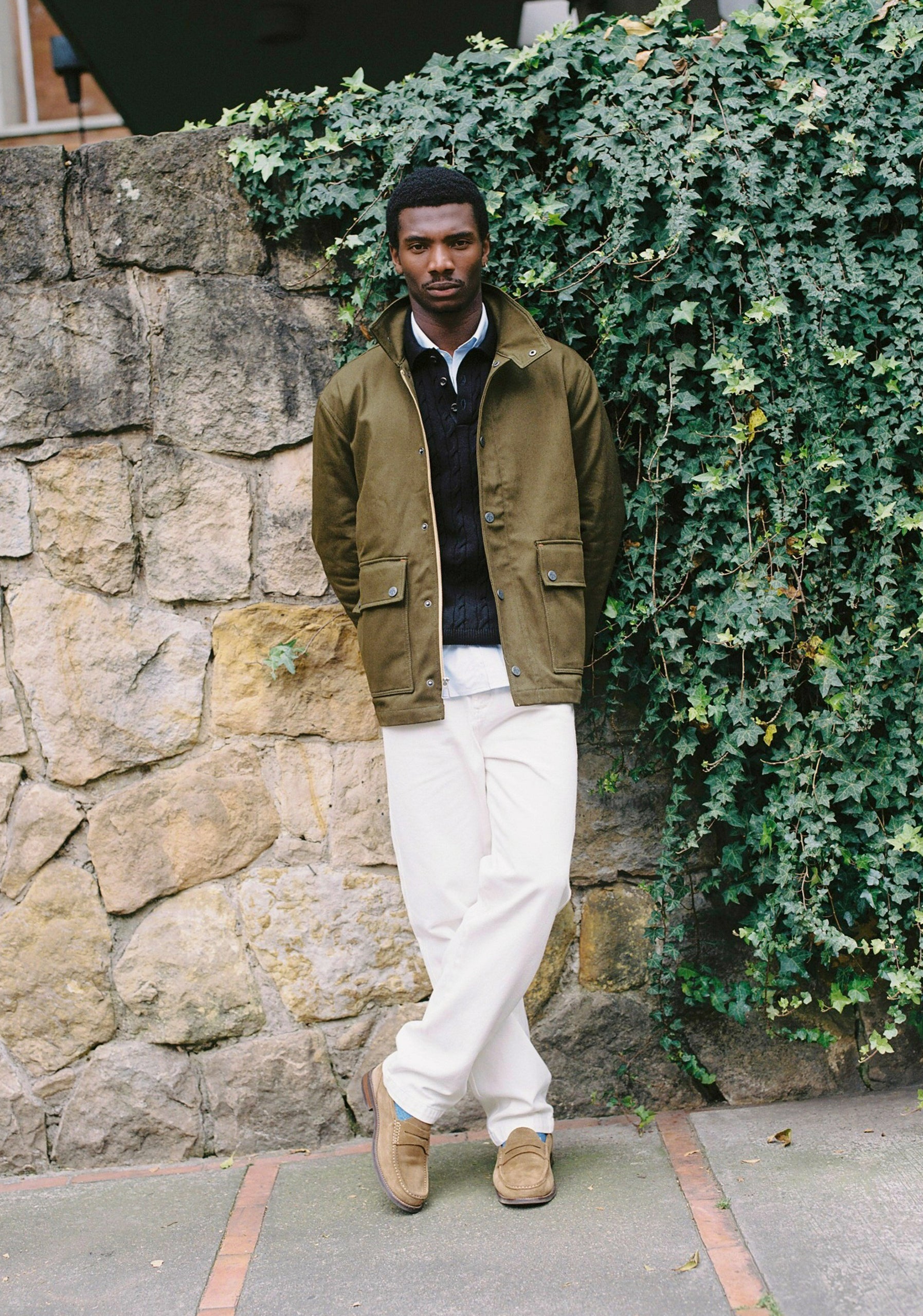 Chaqueta H Milos Algodón Unicolor Verde Medio